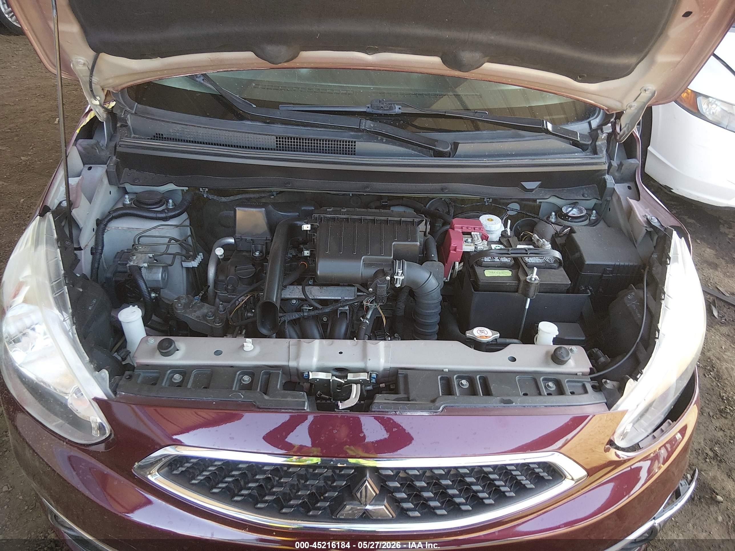 2020 Mitsubishi Mirage Es Maroon vin: ML32A3HJ1LH007598