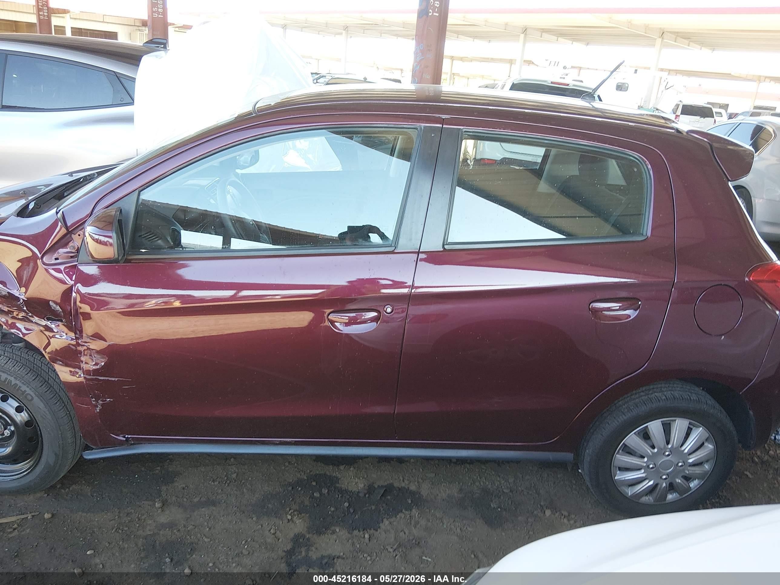 2020 Mitsubishi Mirage Es Maroon vin: ML32A3HJ1LH007598