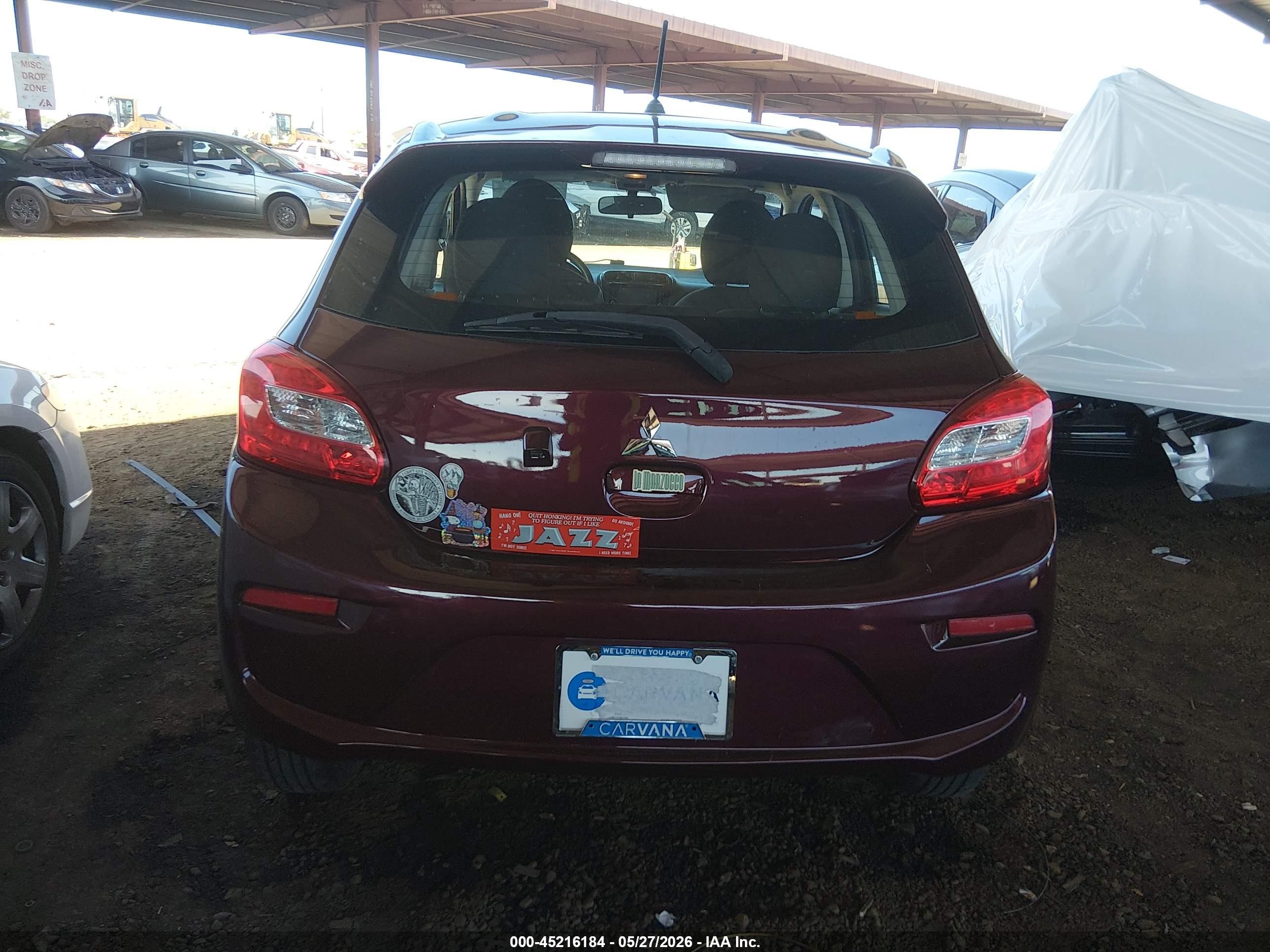 2020 Mitsubishi Mirage Es Maroon vin: ML32A3HJ1LH007598