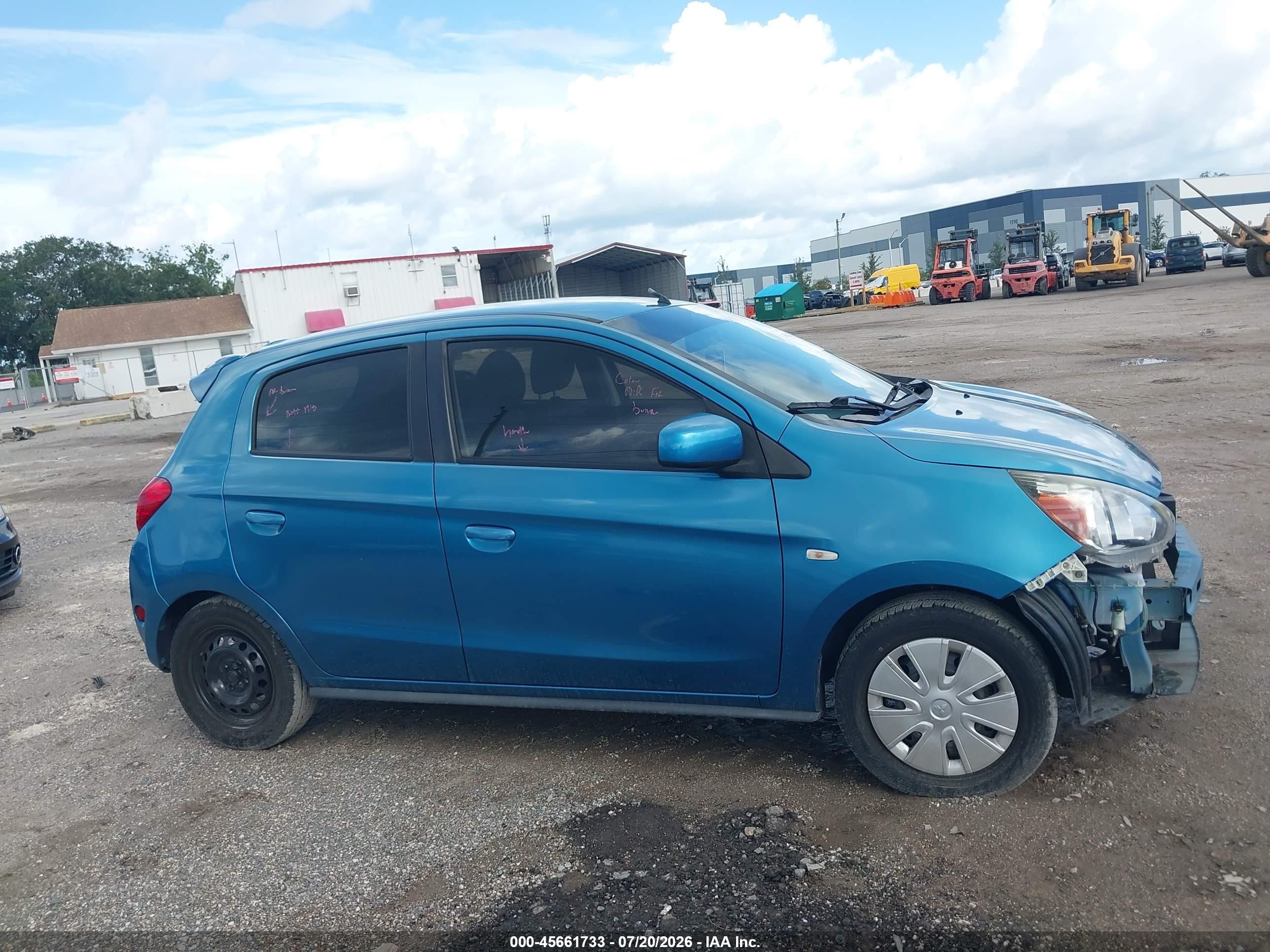 2014 Mitsubishi Mirage De Blue vin: ML32A3HJ2EH006964