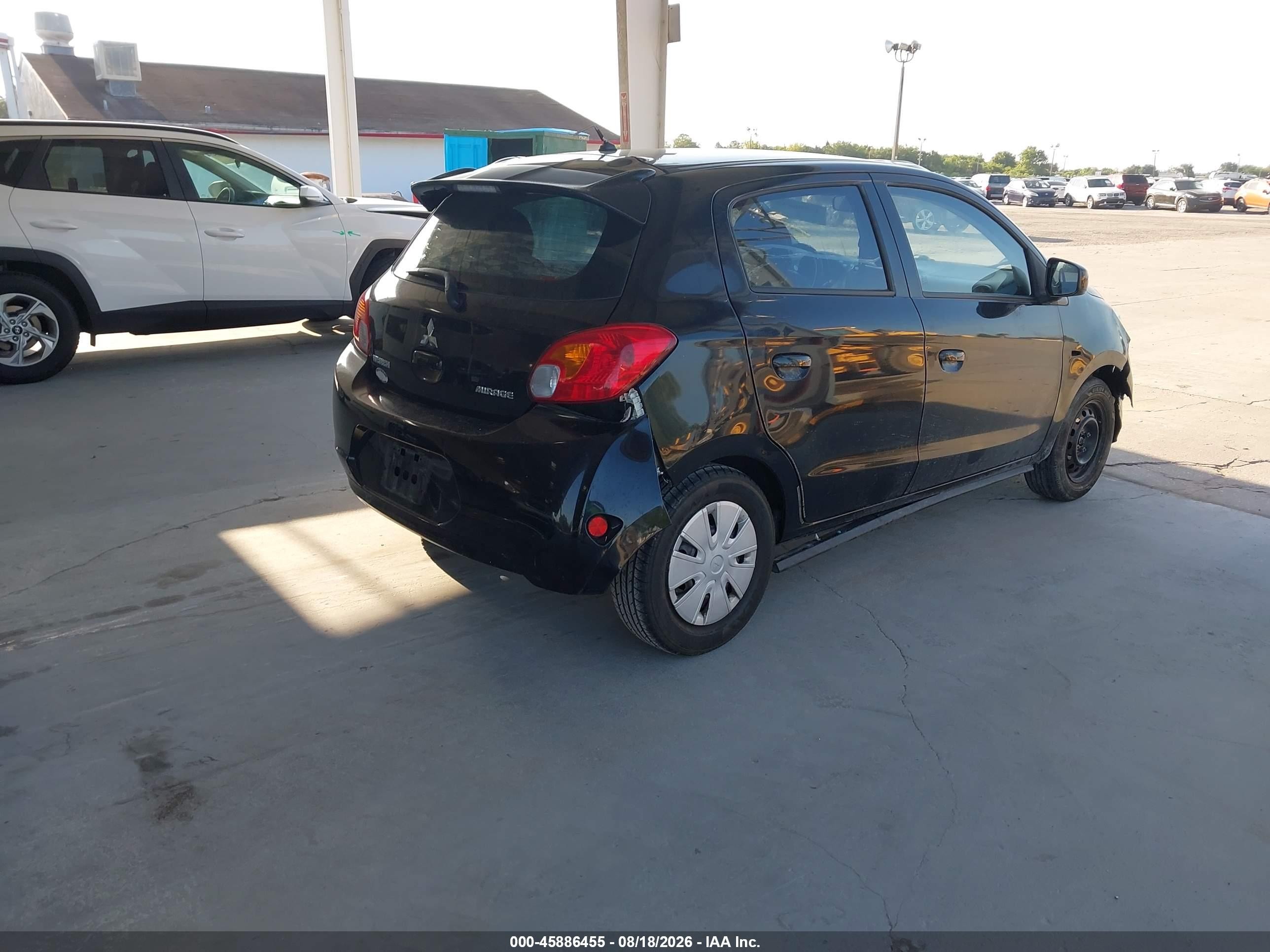 2015 Mitsubishi Mirage De/rf Черный vin: ML32A3HJ2FH008859