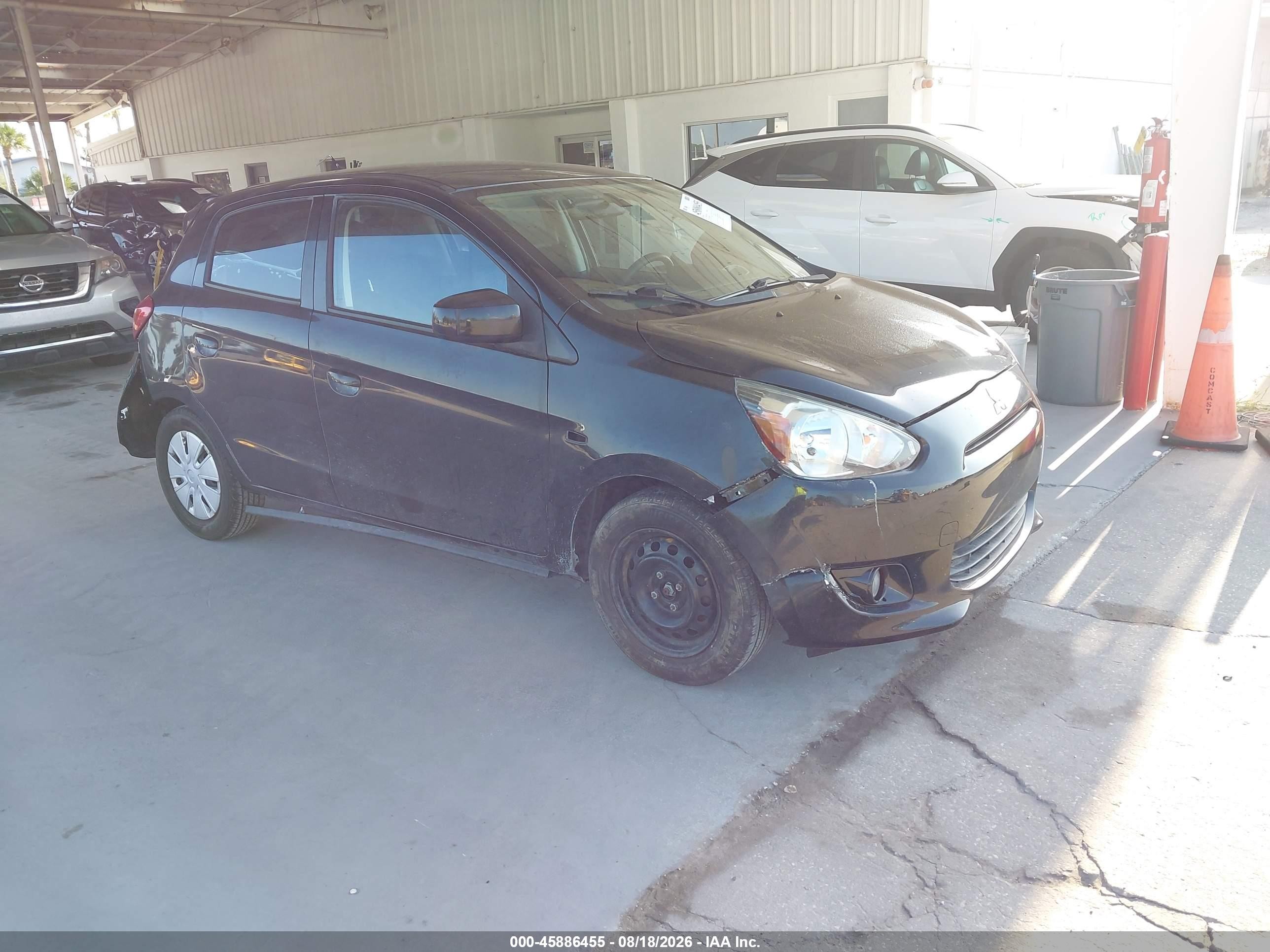 2015 Mitsubishi Mirage De/rf Черный vin: ML32A3HJ2FH008859