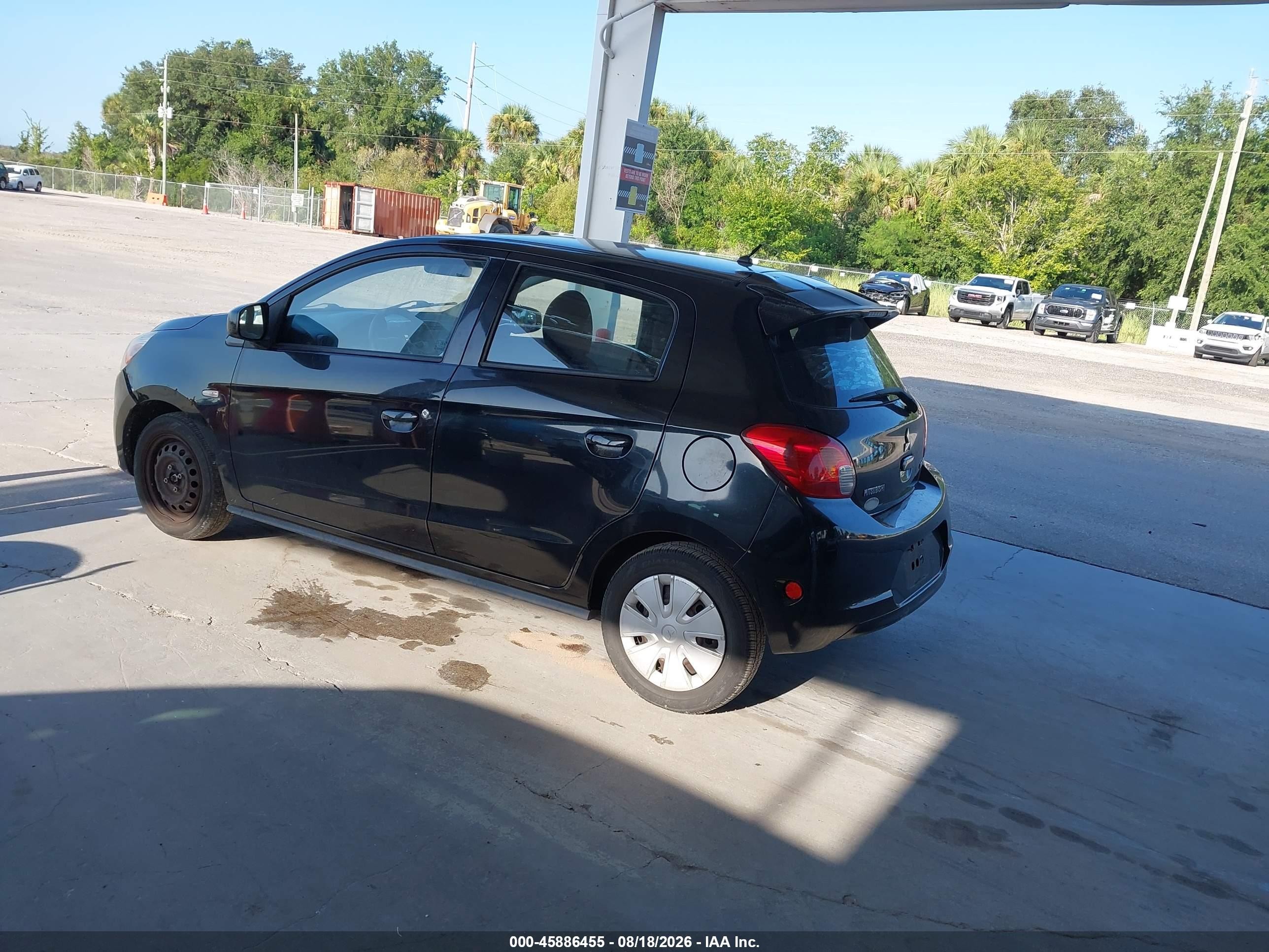 2015 Mitsubishi Mirage De/rf Черный vin: ML32A3HJ2FH008859