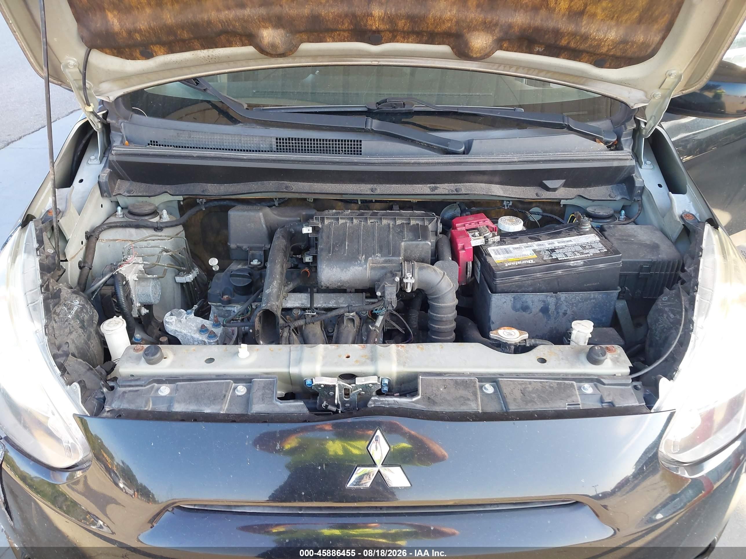 2015 Mitsubishi Mirage De/rf Черный vin: ML32A3HJ2FH008859