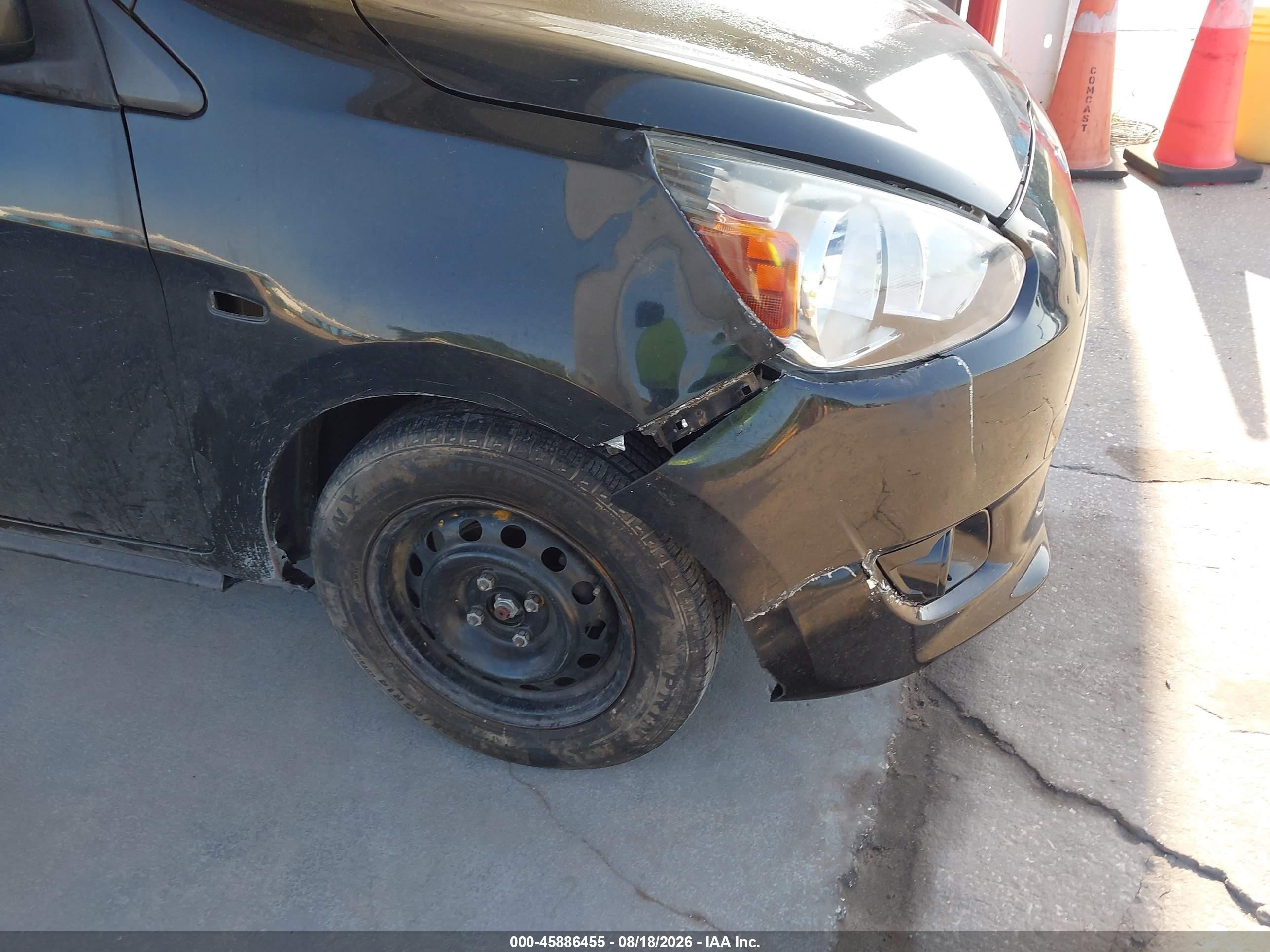 2015 Mitsubishi Mirage De/rf Черный vin: ML32A3HJ2FH008859