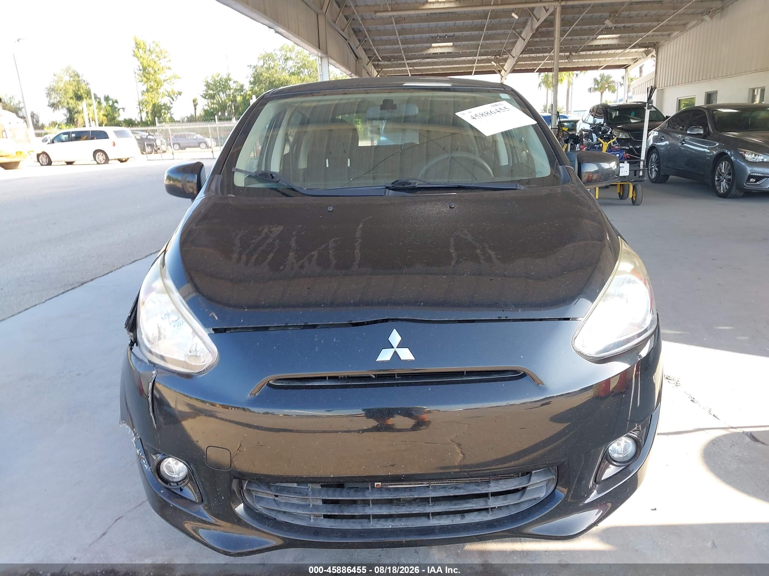 2015 Mitsubishi Mirage De/rf Черный vin: ML32A3HJ2FH008859