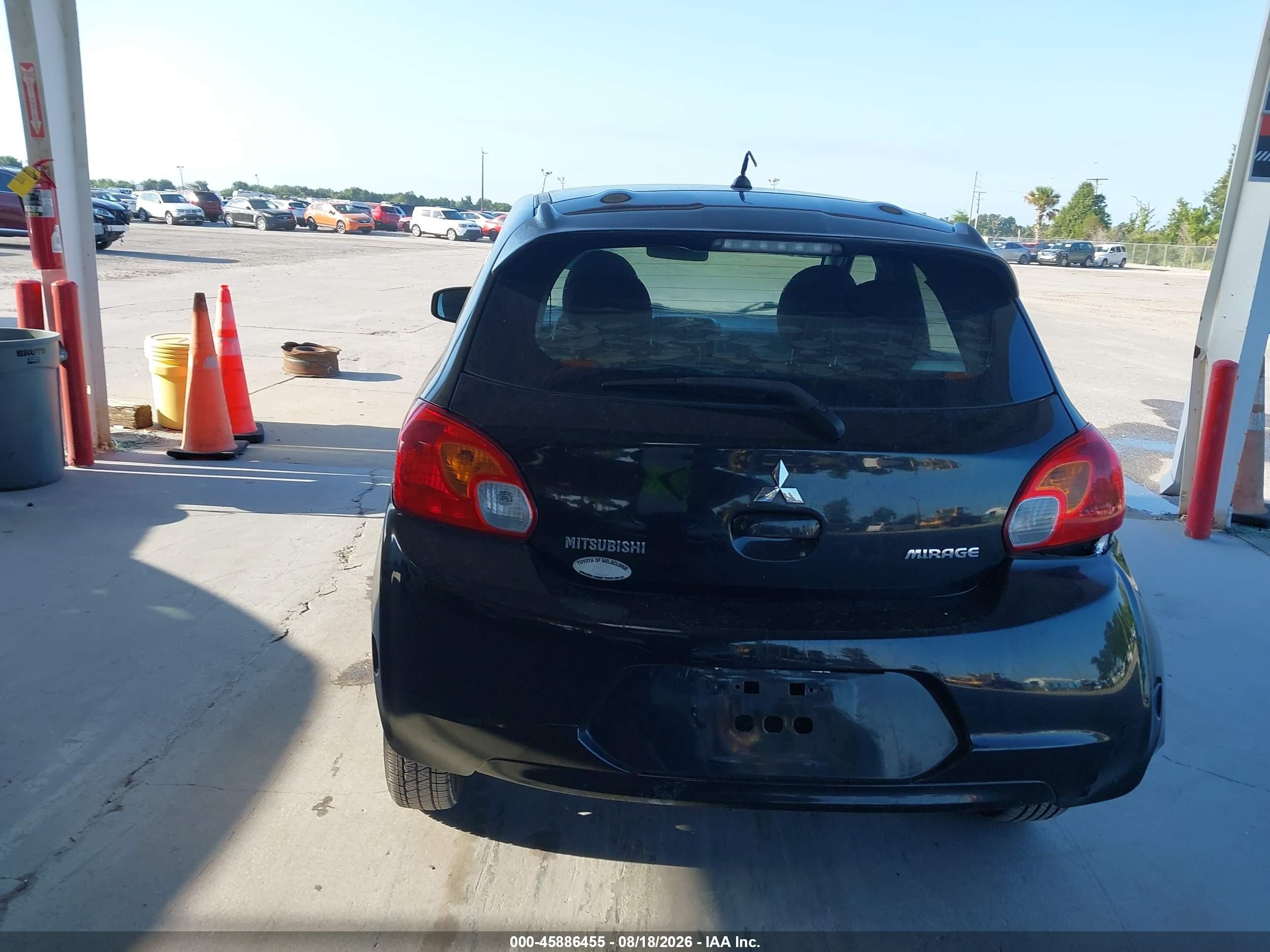 2015 Mitsubishi Mirage De/rf Черный vin: ML32A3HJ2FH008859