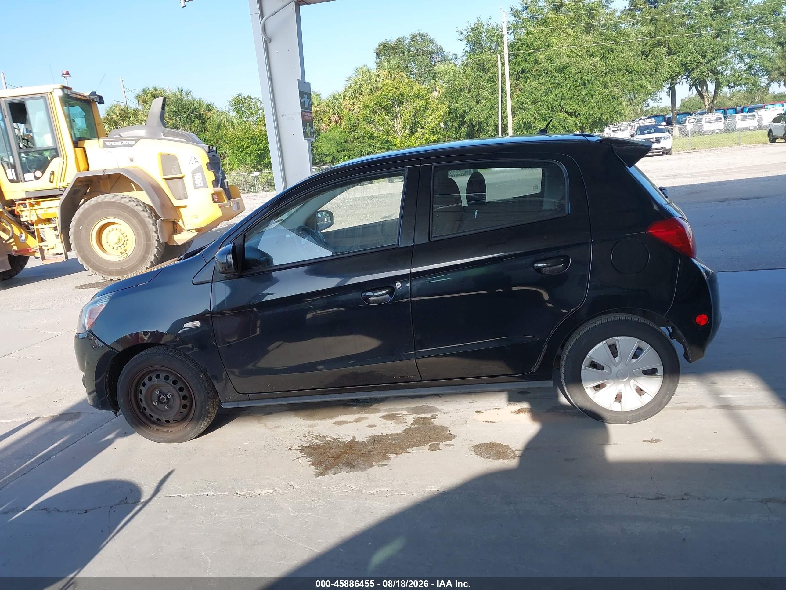 2015 Mitsubishi Mirage De/rf Черный vin: ML32A3HJ2FH008859