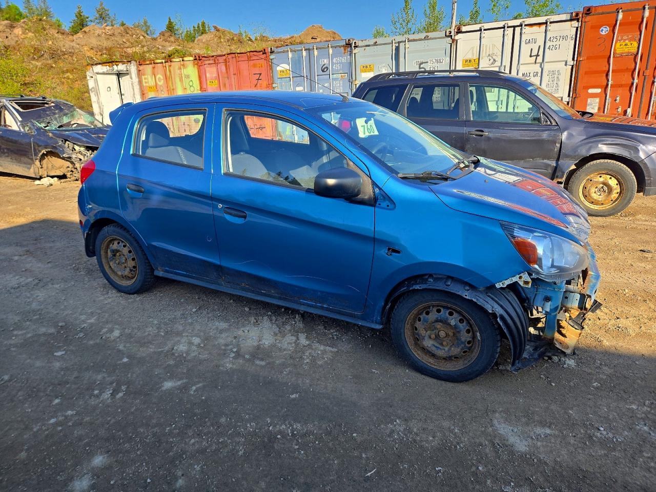 2014 Mitsubishi Mirage De Blue vin: ML32A3HJ3EH004737