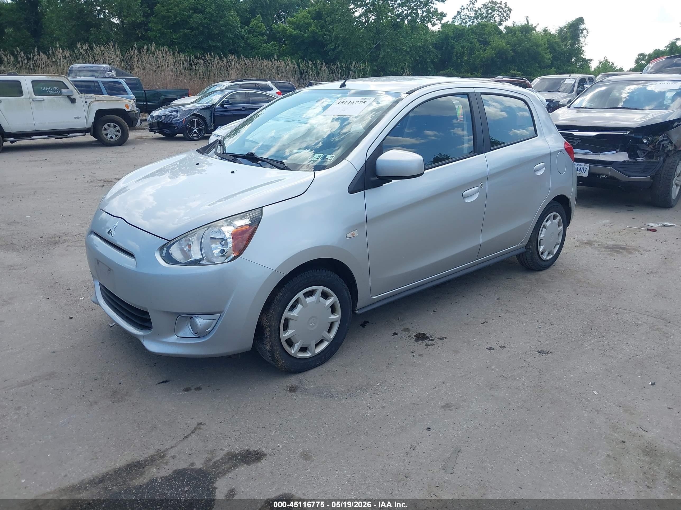 2014 Mitsubishi Mirage De Silver vin: ML32A3HJ3EH006682