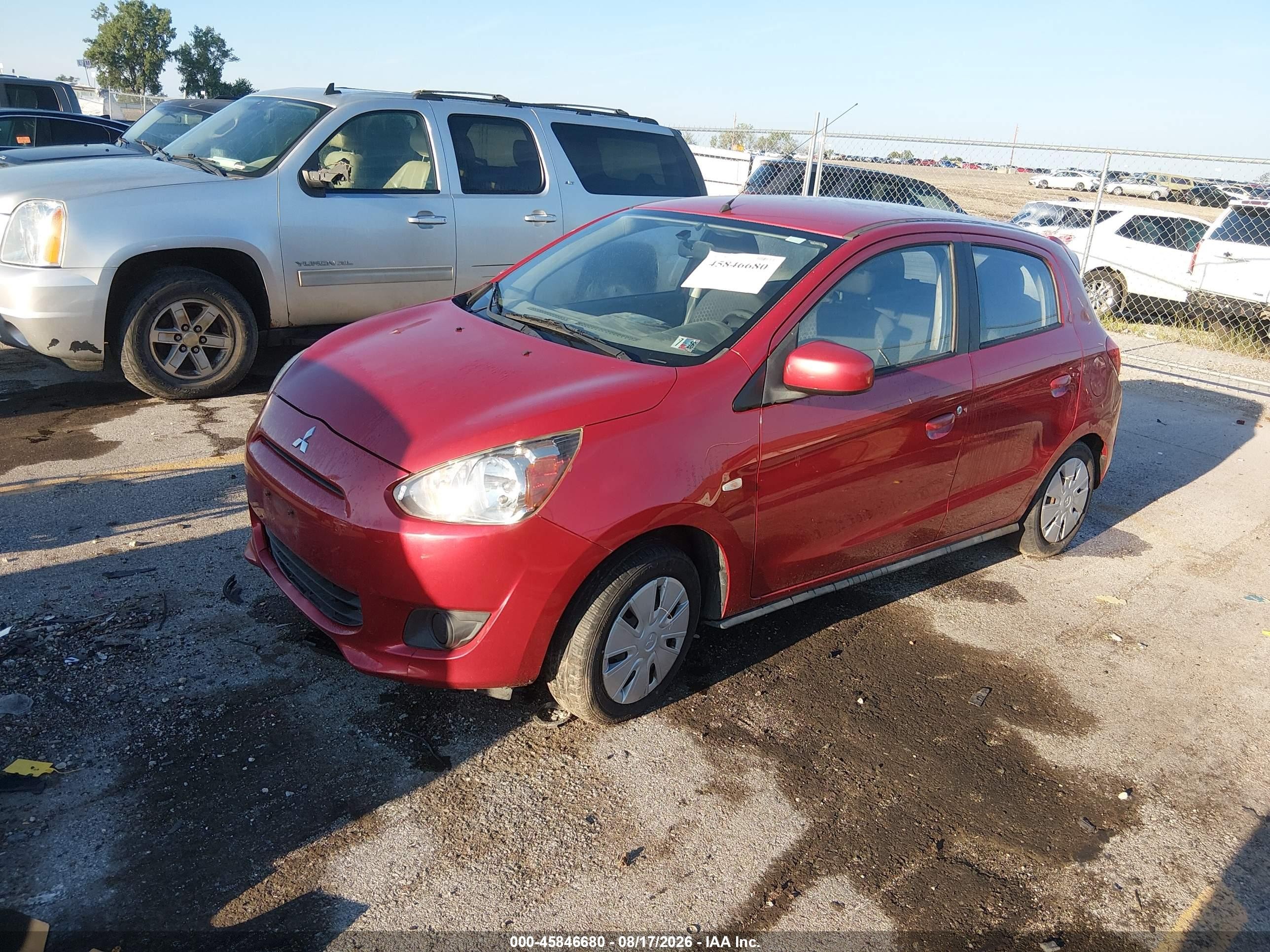 2014 Mitsubishi Mirage De Red vin: ML32A3HJ3EH023126