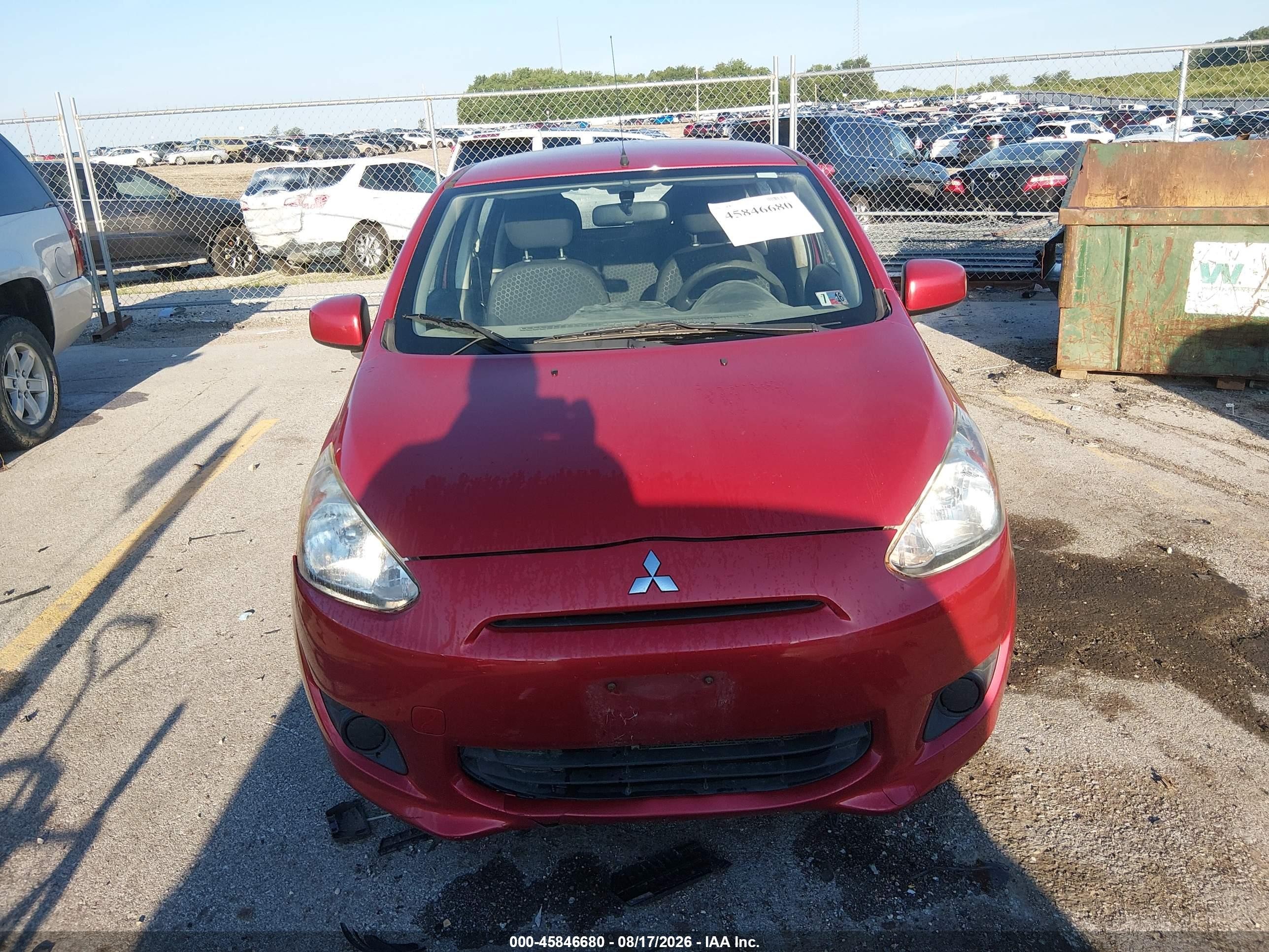 2014 Mitsubishi Mirage De Red vin: ML32A3HJ3EH023126