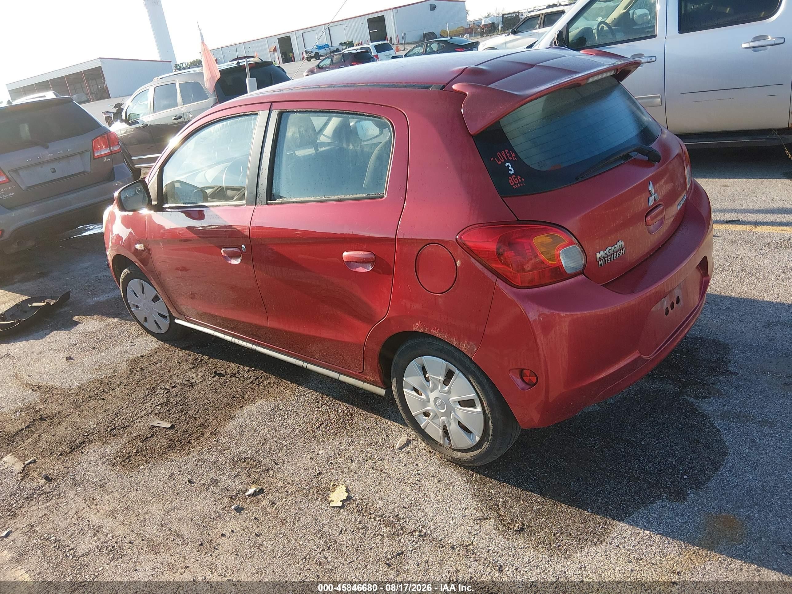 2014 Mitsubishi Mirage De Red vin: ML32A3HJ3EH023126