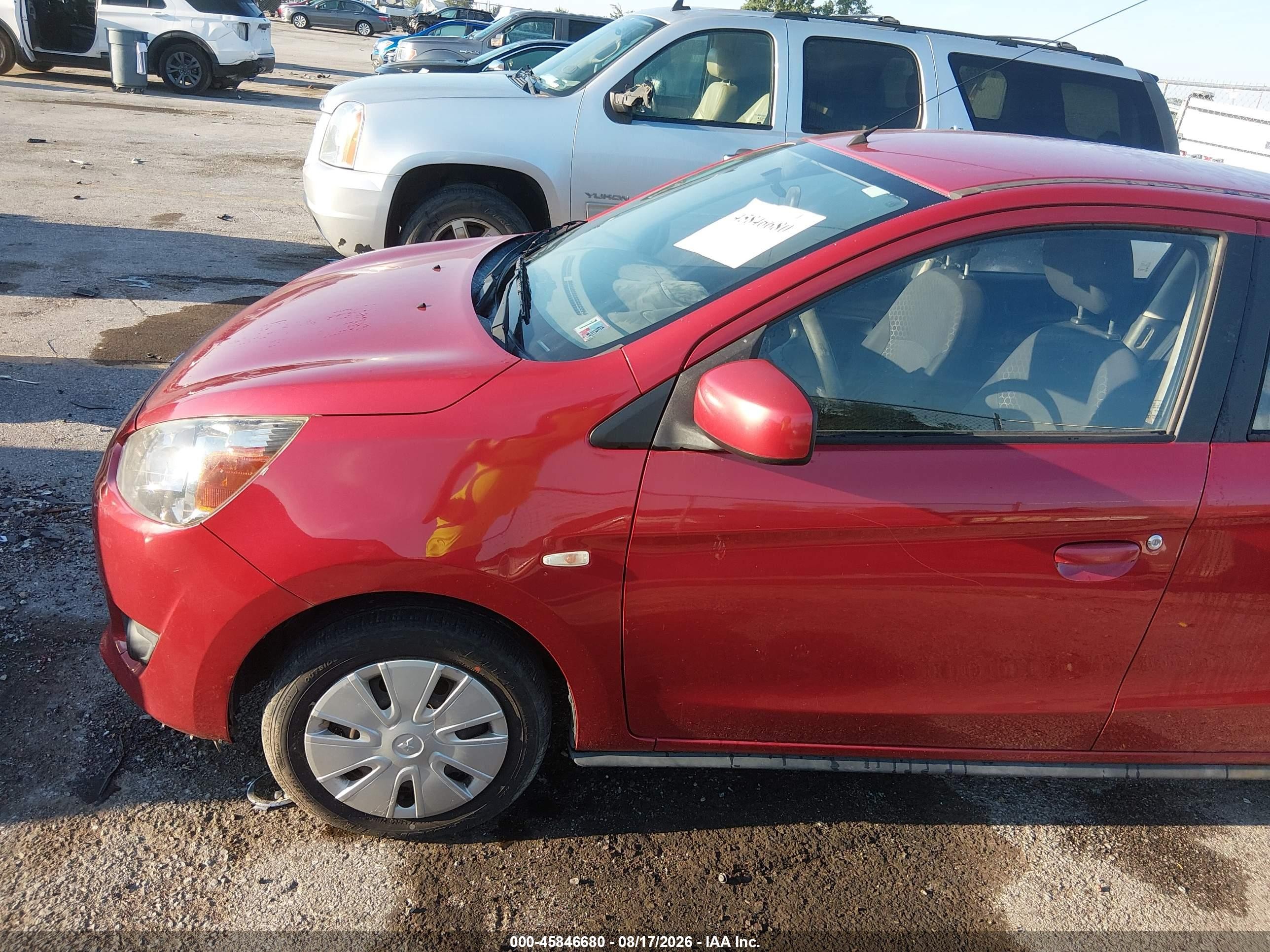 2014 Mitsubishi Mirage De Red vin: ML32A3HJ3EH023126