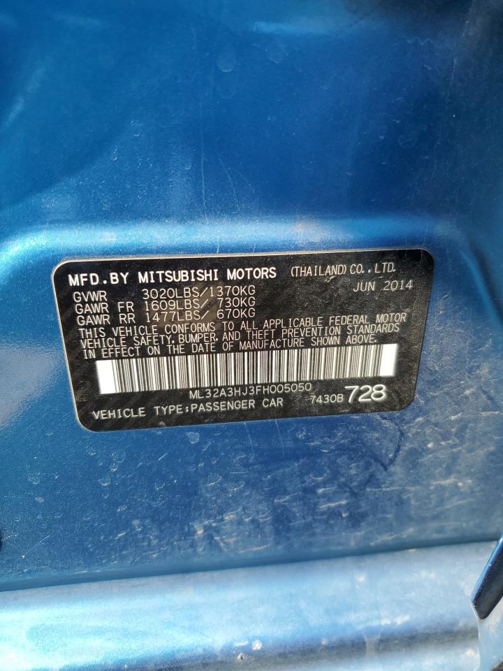2015 Mitsubishi Mirage De Синий vin: ML32A3HJ3FH005050