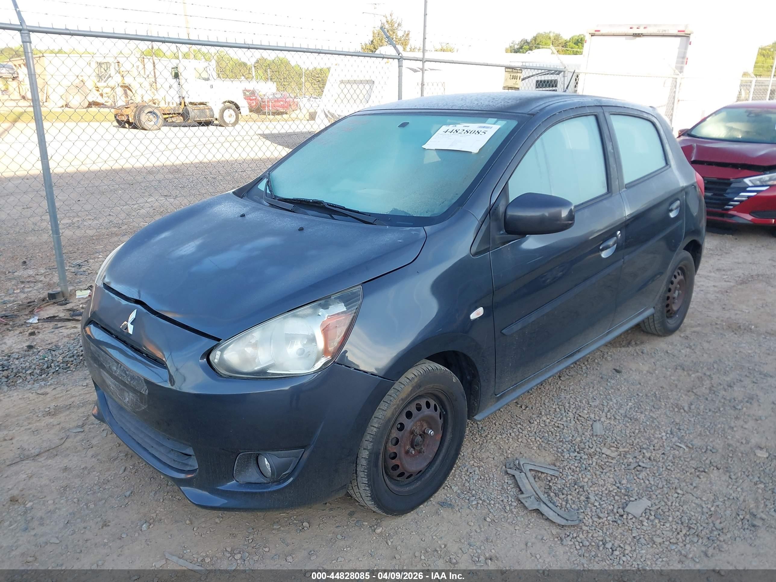 2015 Mitsubishi Mirage De/rf Gray vin: ML32A3HJ3FH007283