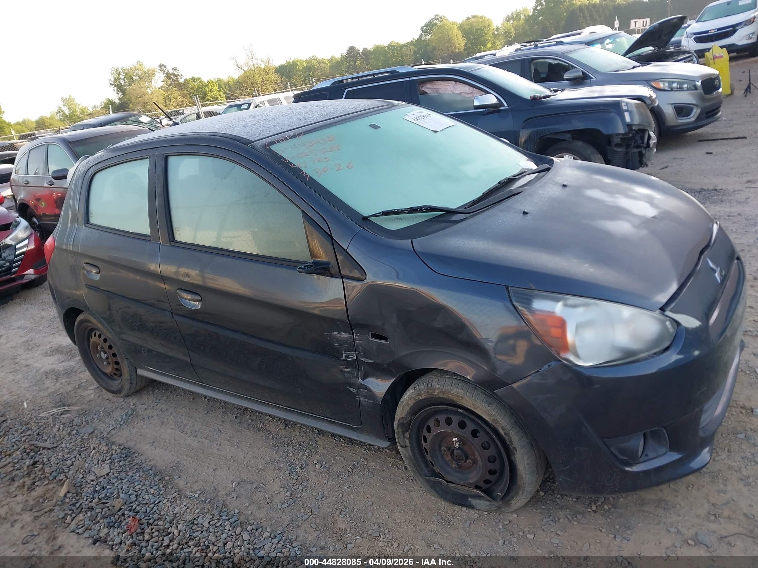 2015 Mitsubishi Mirage De/rf Gray vin: ML32A3HJ3FH007283