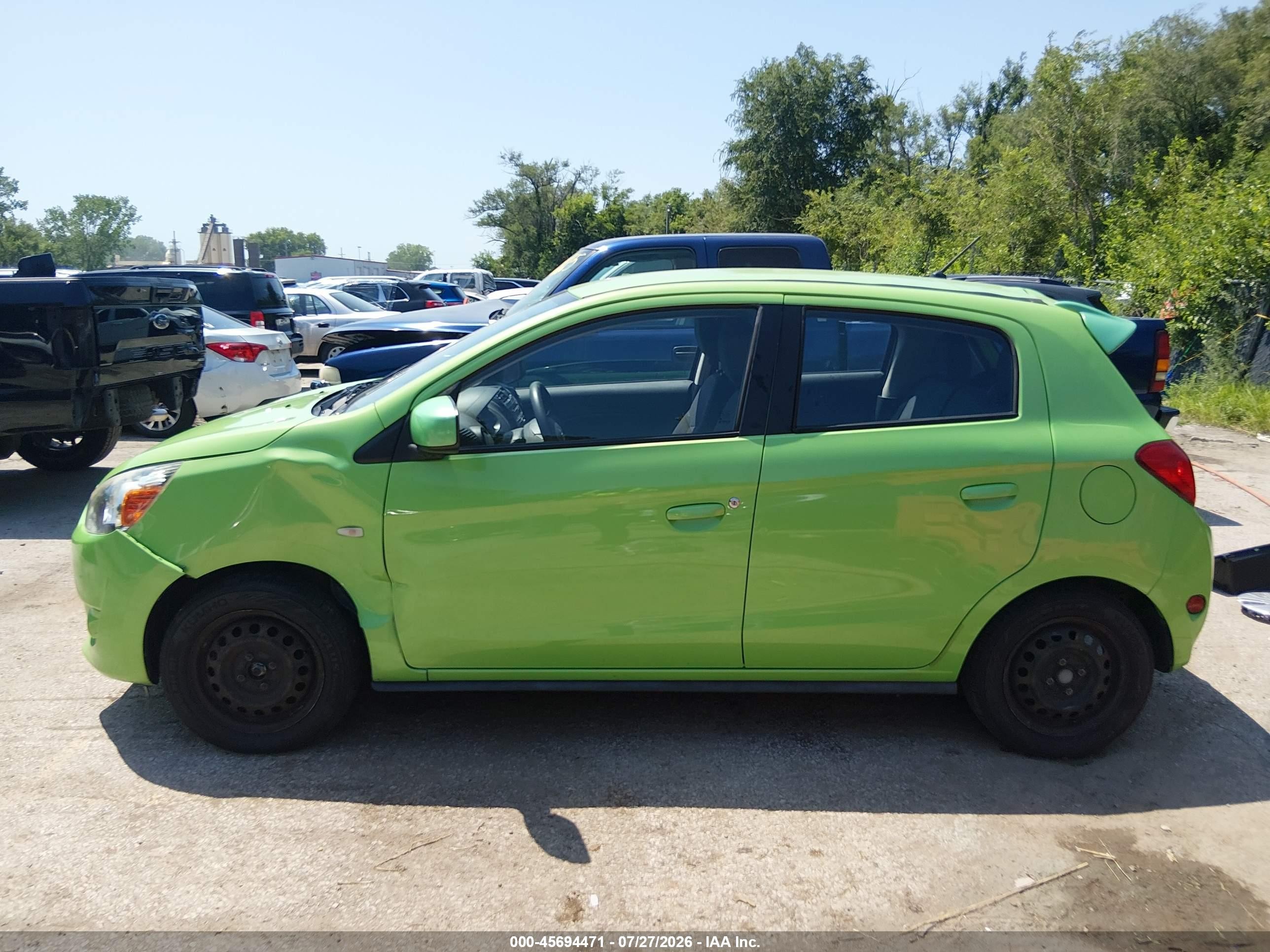 2015 Mitsubishi Mirage De Green vin: ML32A3HJ3FH008983