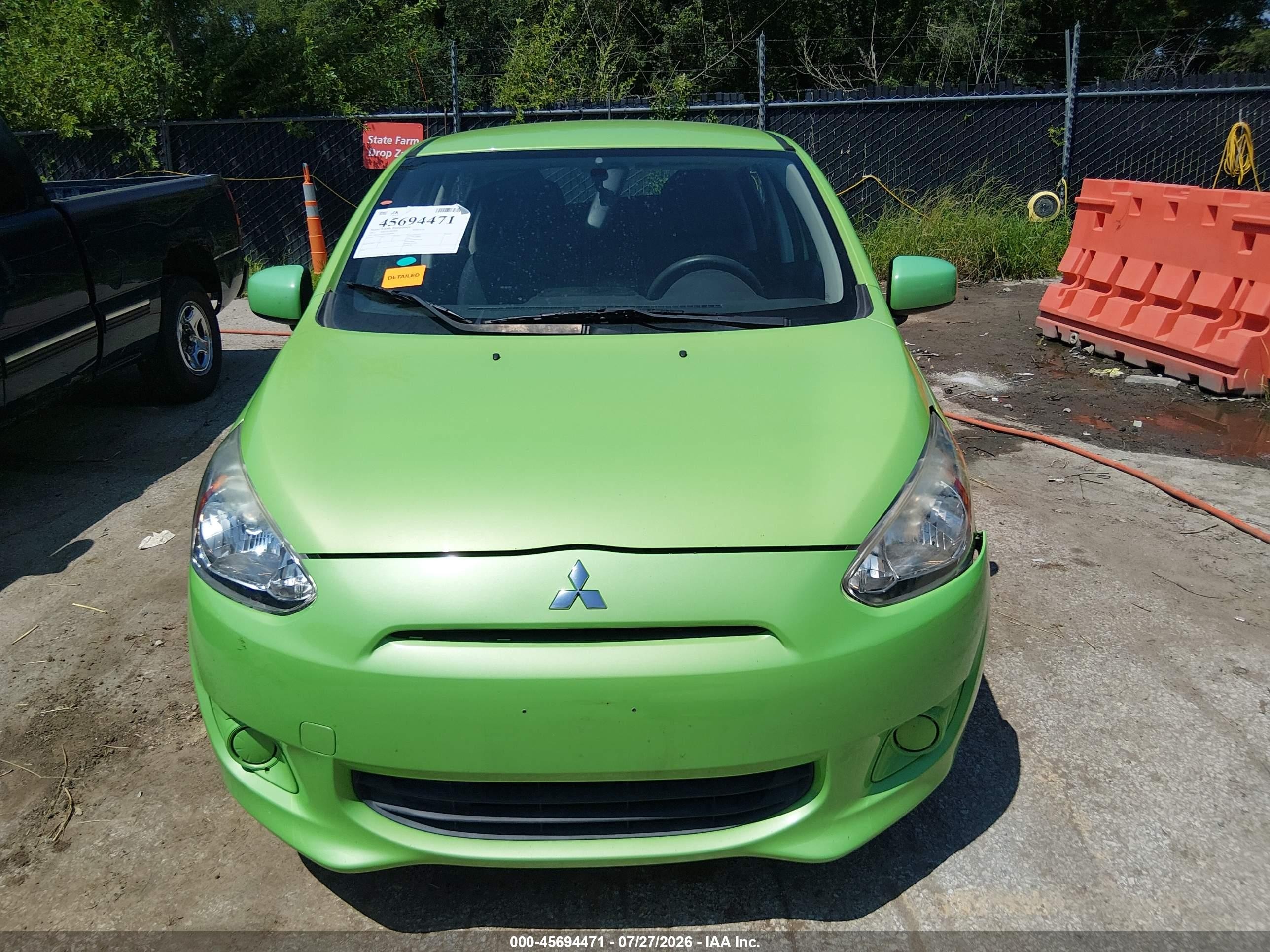 2015 Mitsubishi Mirage De Green vin: ML32A3HJ3FH008983