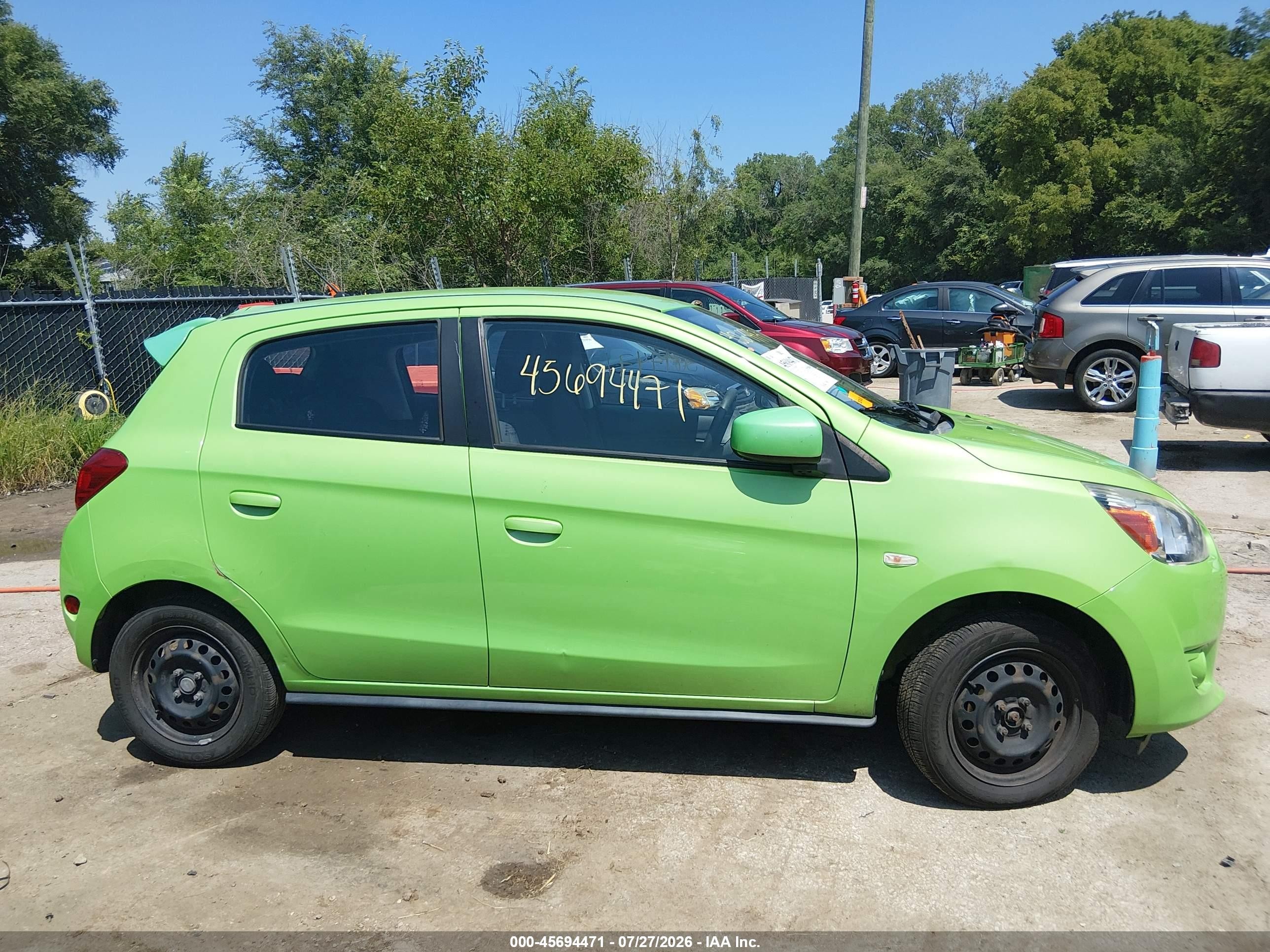 2015 Mitsubishi Mirage De Green vin: ML32A3HJ3FH008983