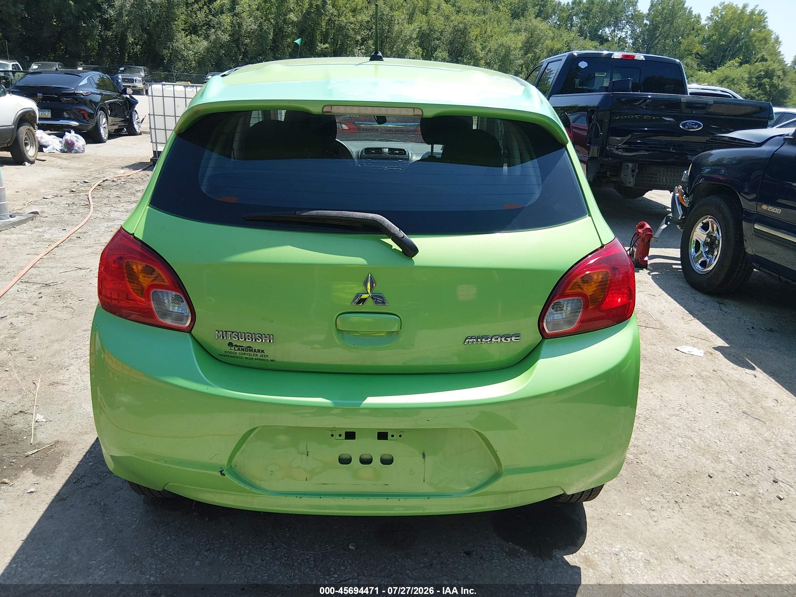 2015 Mitsubishi Mirage De Green vin: ML32A3HJ3FH008983
