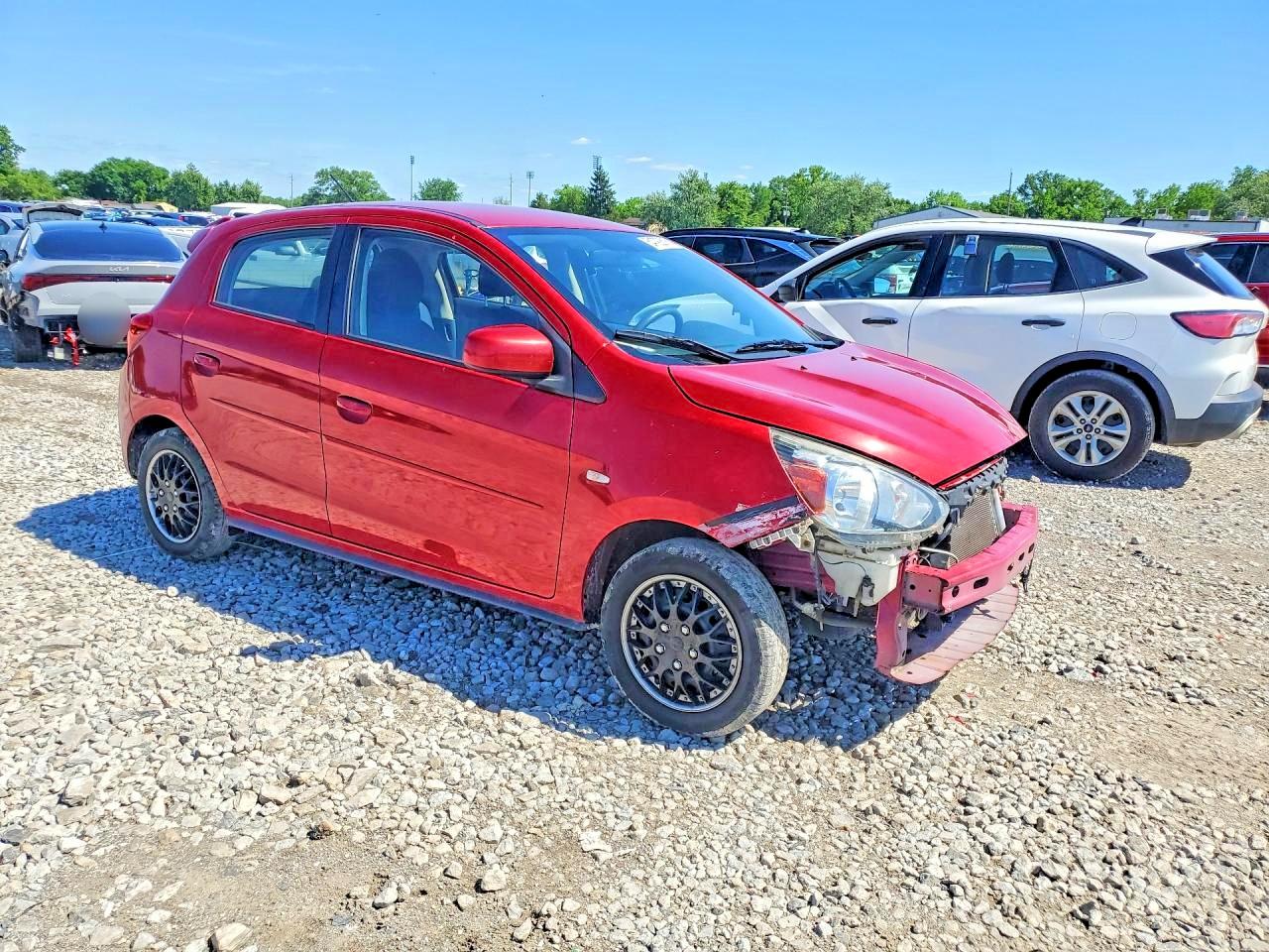 2019 Mitsubishi Mirage Es Красный vin: ML32A3HJ4KH010218