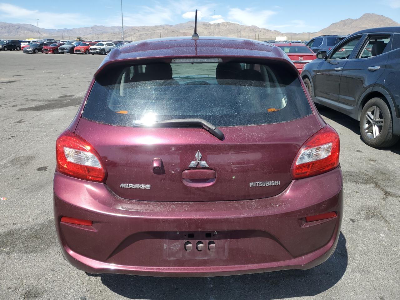 2019 Mitsubishi Mirage Es Maroon vin: ML32A3HJ4KH013717