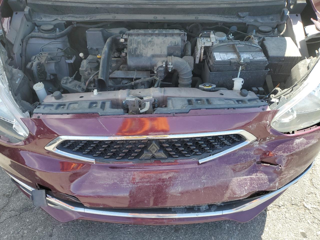 2019 Mitsubishi Mirage Es Maroon vin: ML32A3HJ4KH013717