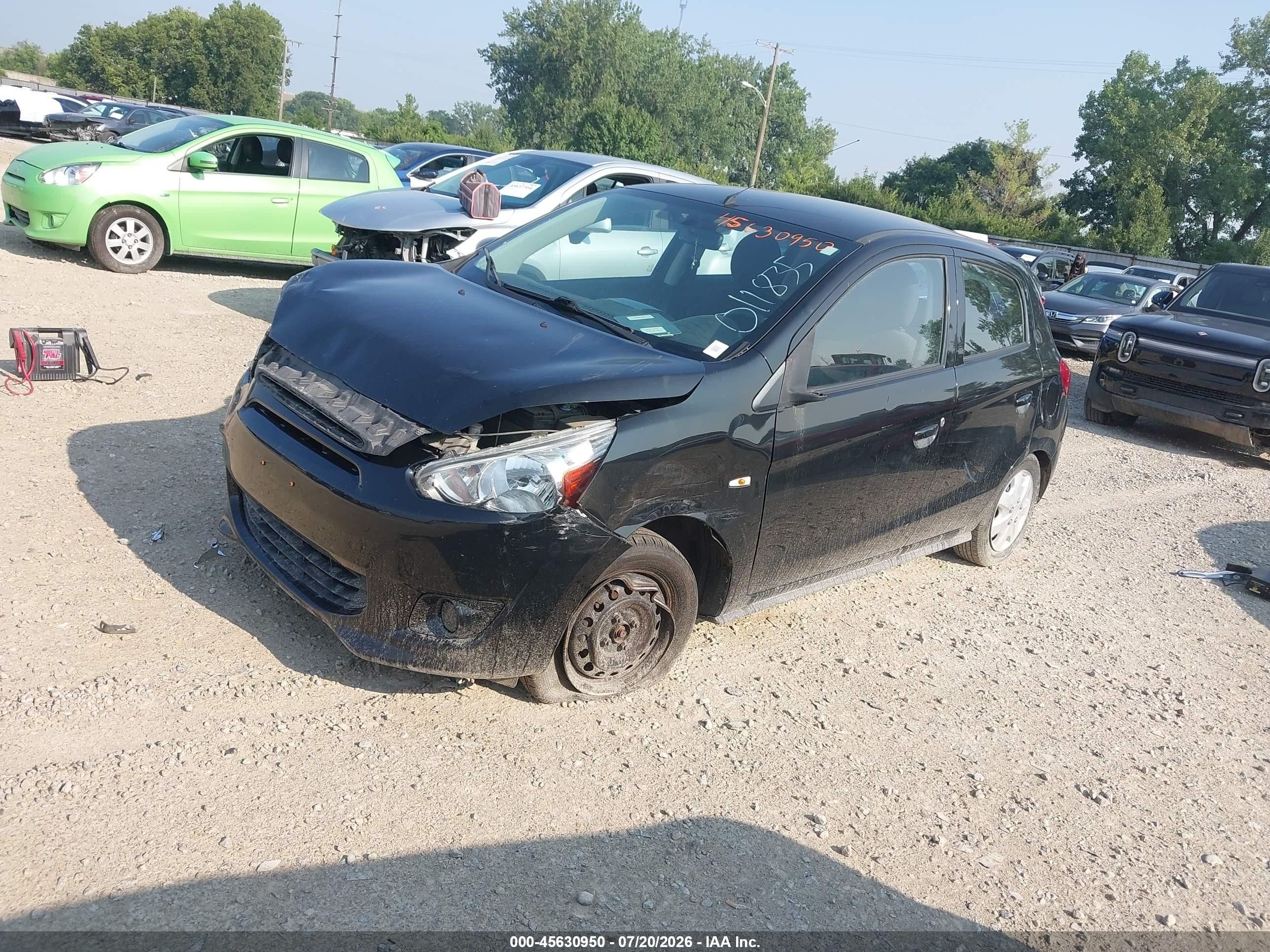 2014 Mitsubishi Mirage De Черный vin: ML32A3HJ5EH011835