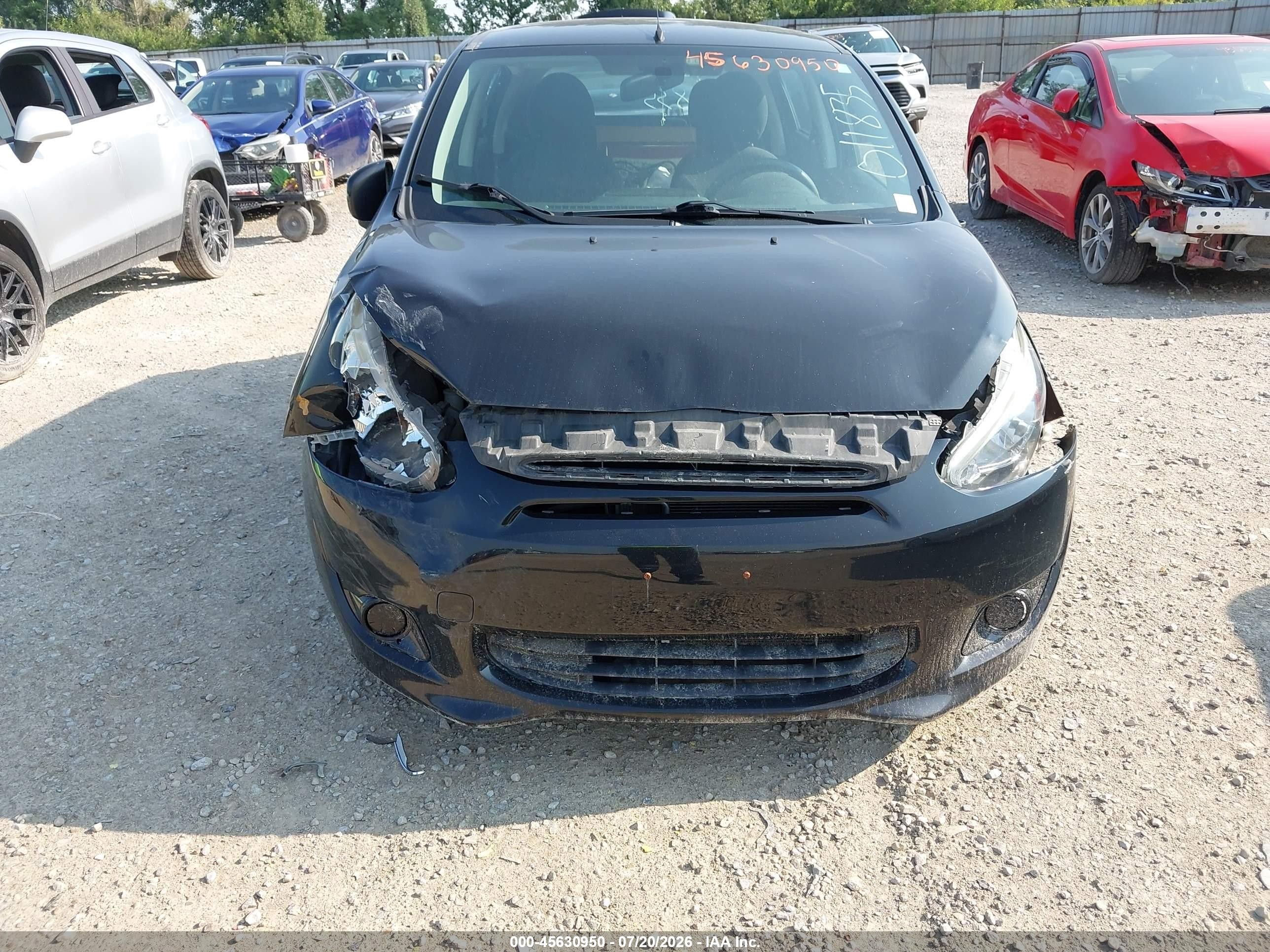 2014 Mitsubishi Mirage De Черный vin: ML32A3HJ5EH011835