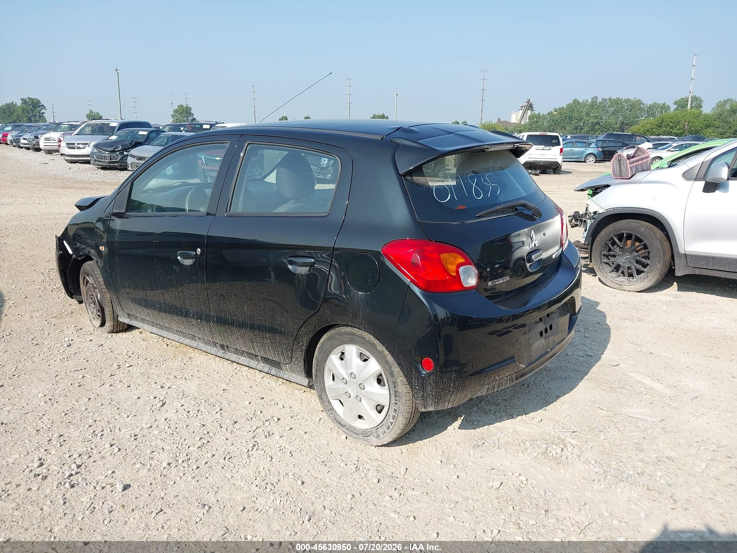 2014 Mitsubishi Mirage De Черный vin: ML32A3HJ5EH011835
