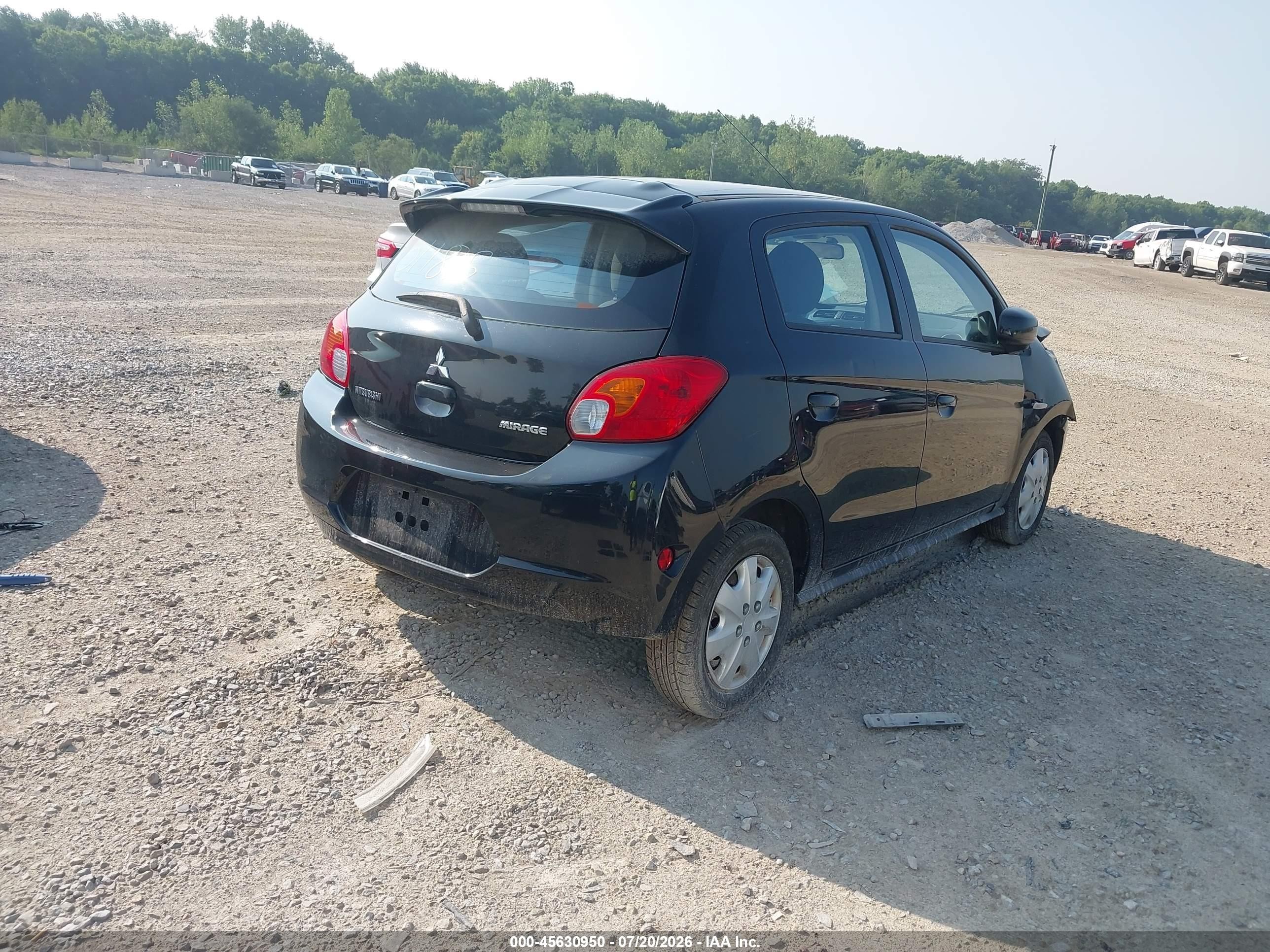 2014 Mitsubishi Mirage De Черный vin: ML32A3HJ5EH011835