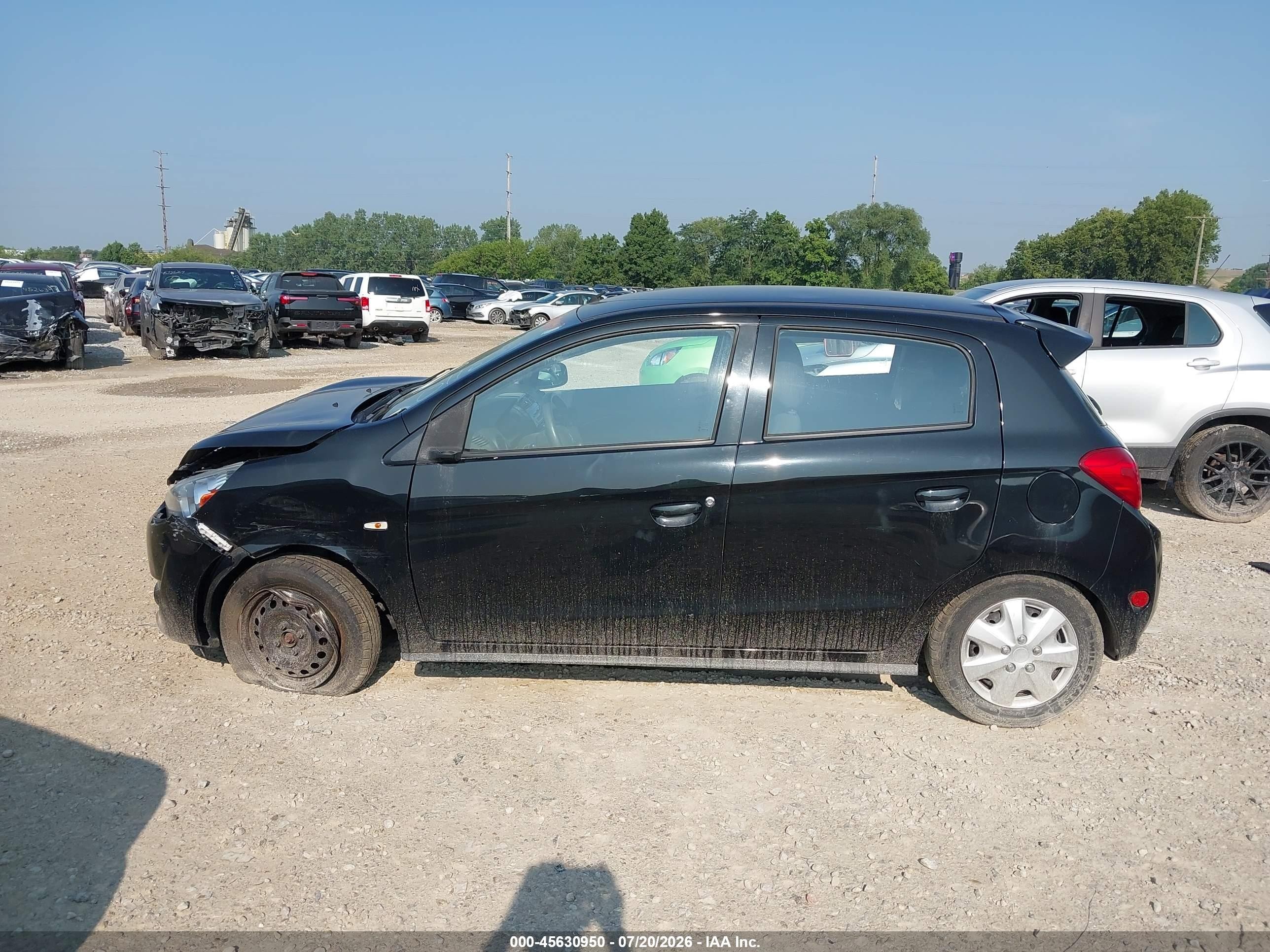 2014 Mitsubishi Mirage De Черный vin: ML32A3HJ5EH011835
