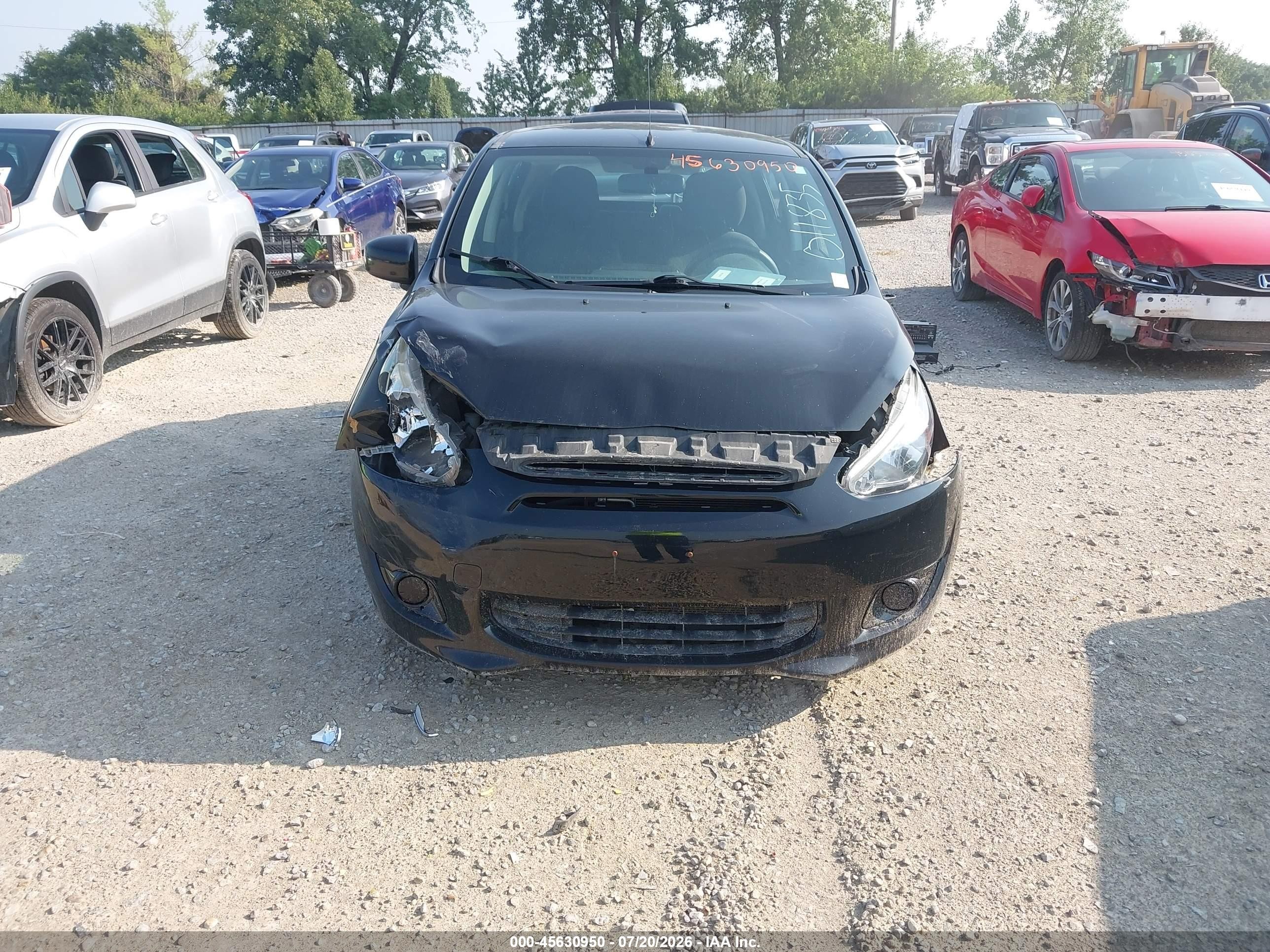 2014 Mitsubishi Mirage De Черный vin: ML32A3HJ5EH011835
