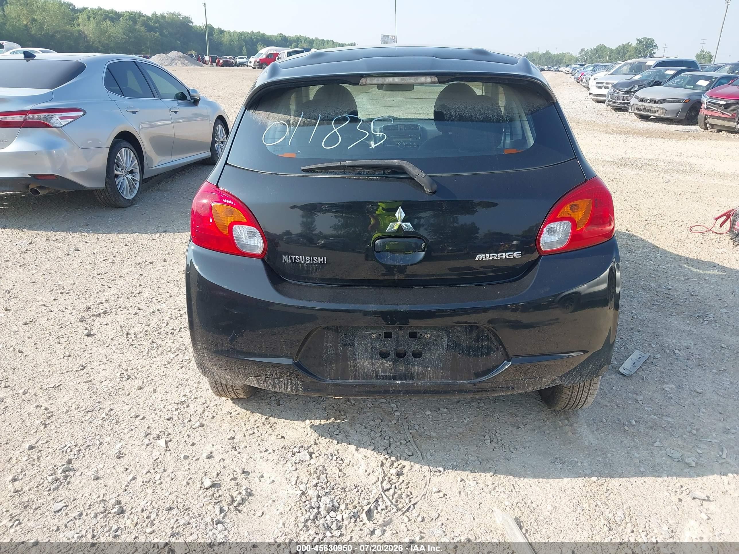 2014 Mitsubishi Mirage De Черный vin: ML32A3HJ5EH011835