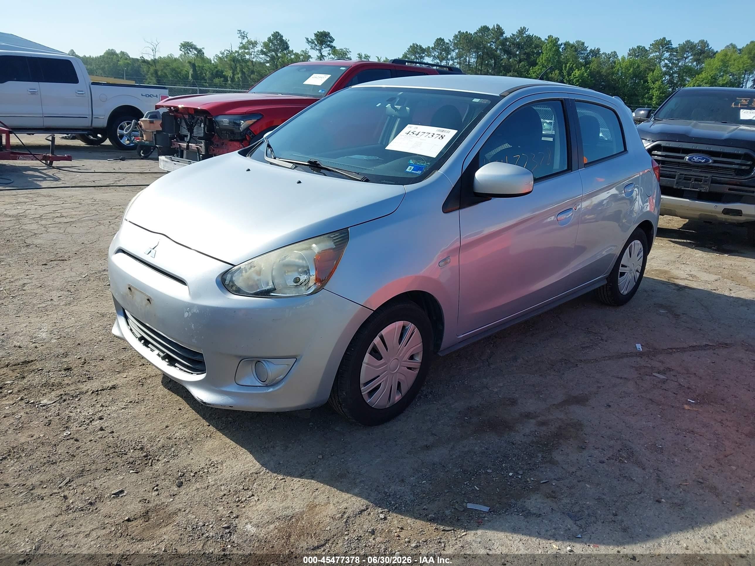 2015 Mitsubishi Mirage De Silver vin: ML32A3HJ5FH014381
