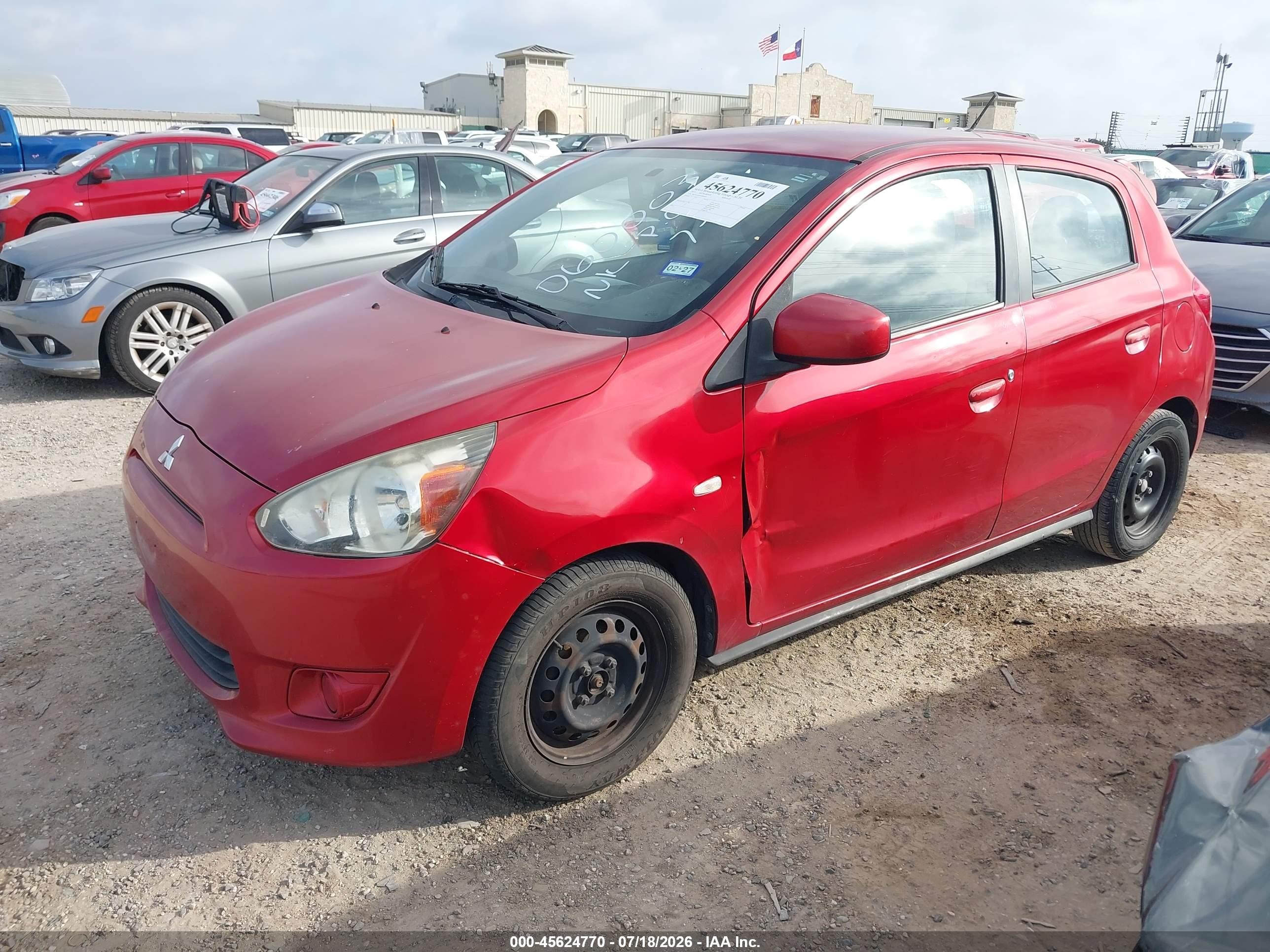 2015 Mitsubishi Mirage De Red vin: ML32A3HJ5FH060003