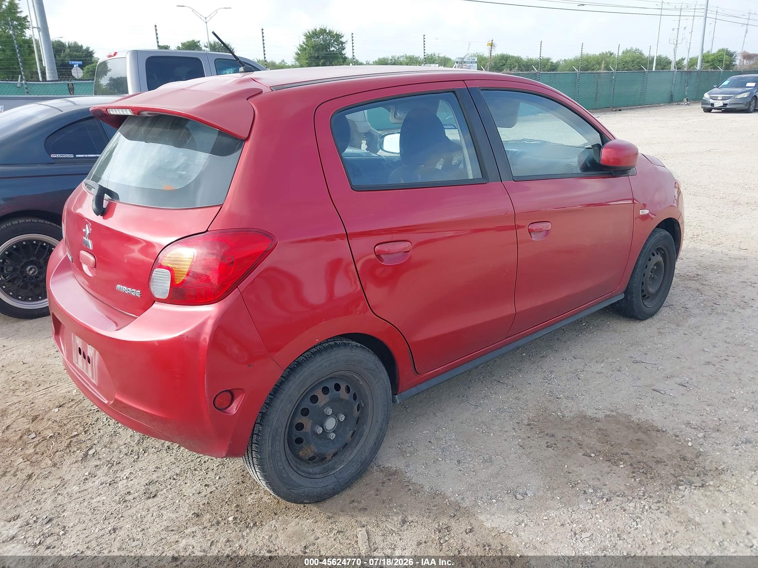 2015 Mitsubishi Mirage De Red vin: ML32A3HJ5FH060003