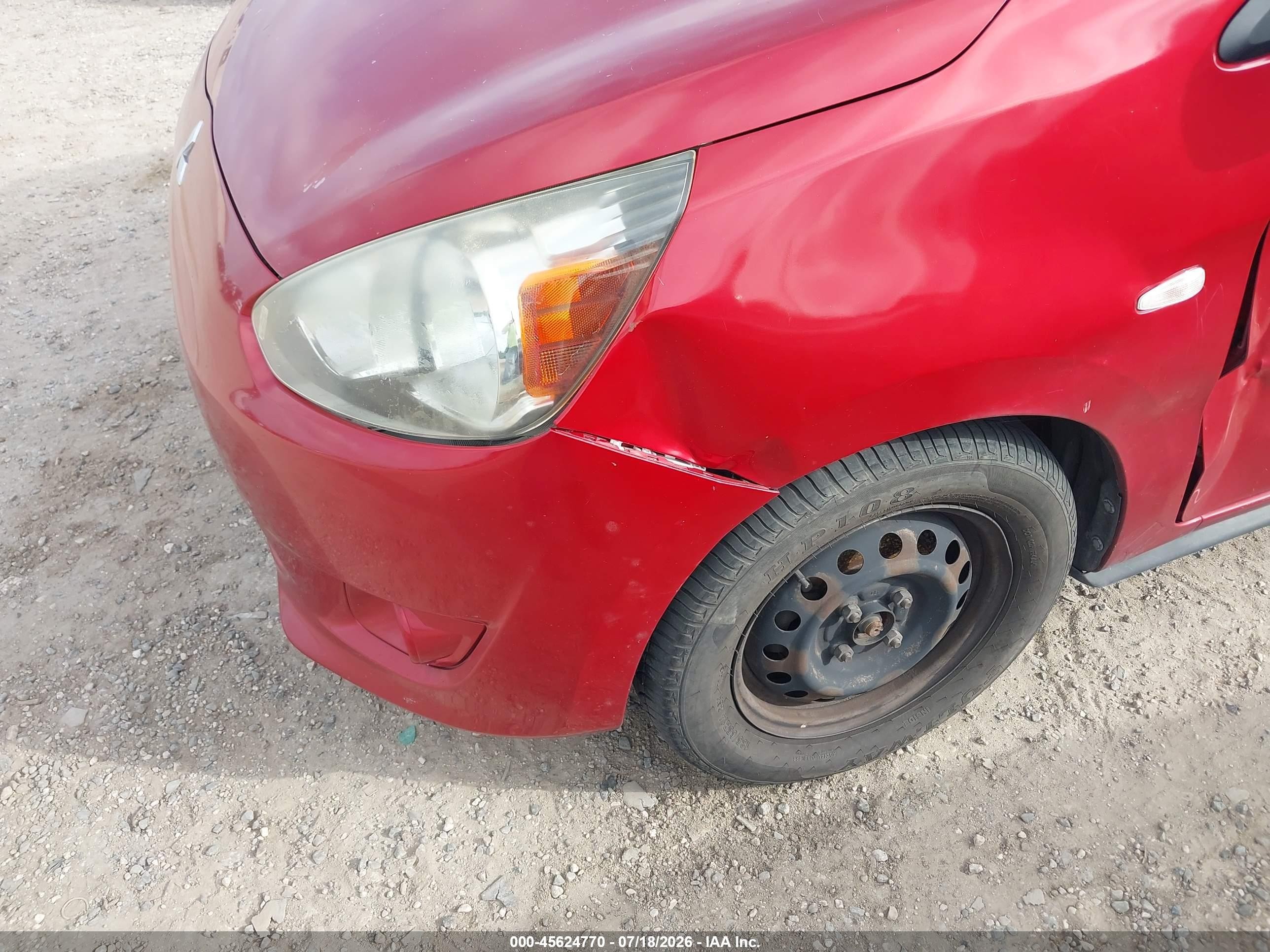 2015 Mitsubishi Mirage De Red vin: ML32A3HJ5FH060003