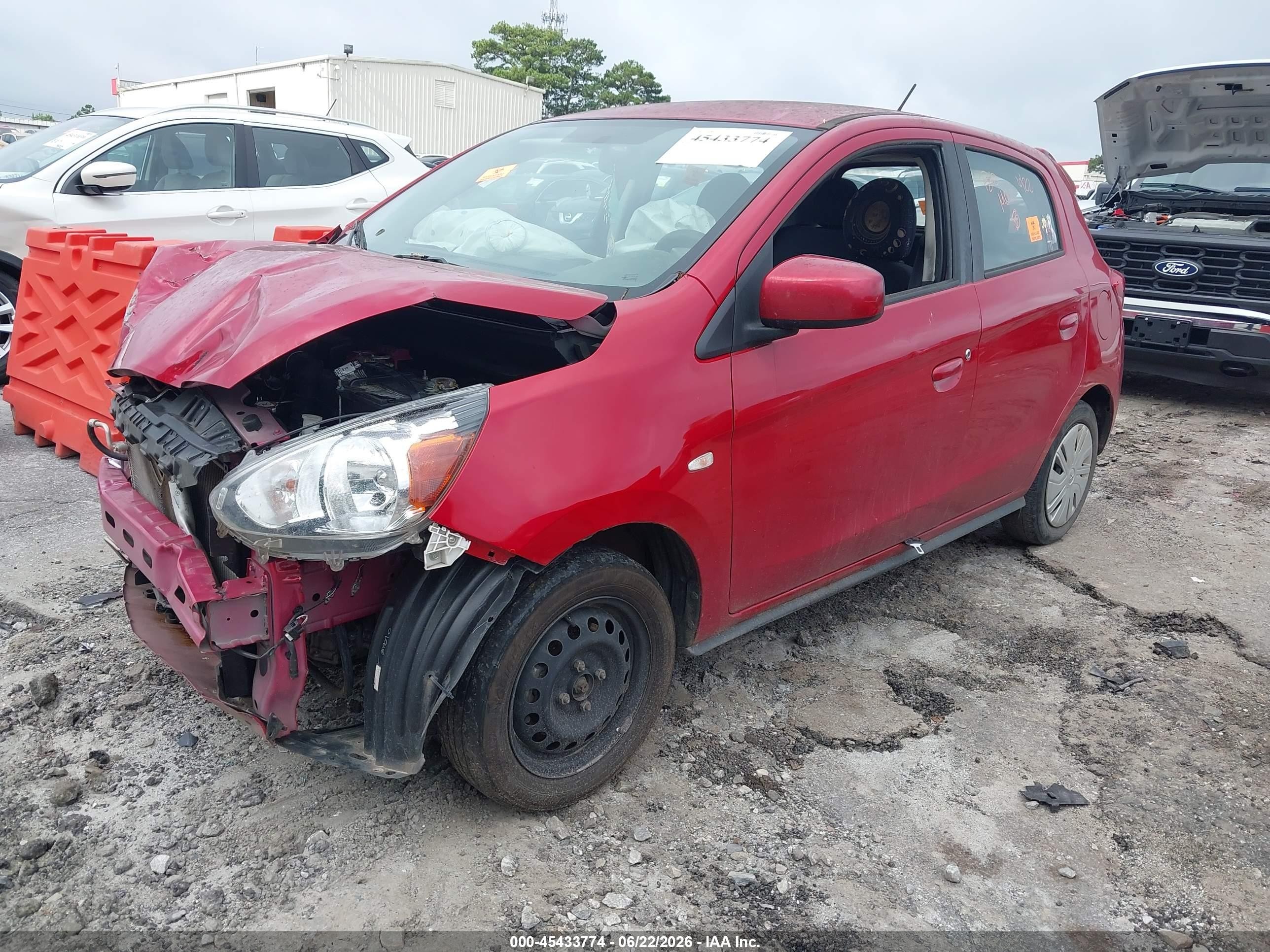 2019 Mitsubishi Mirage Es/rf Red vin: ML32A3HJ5KH007361