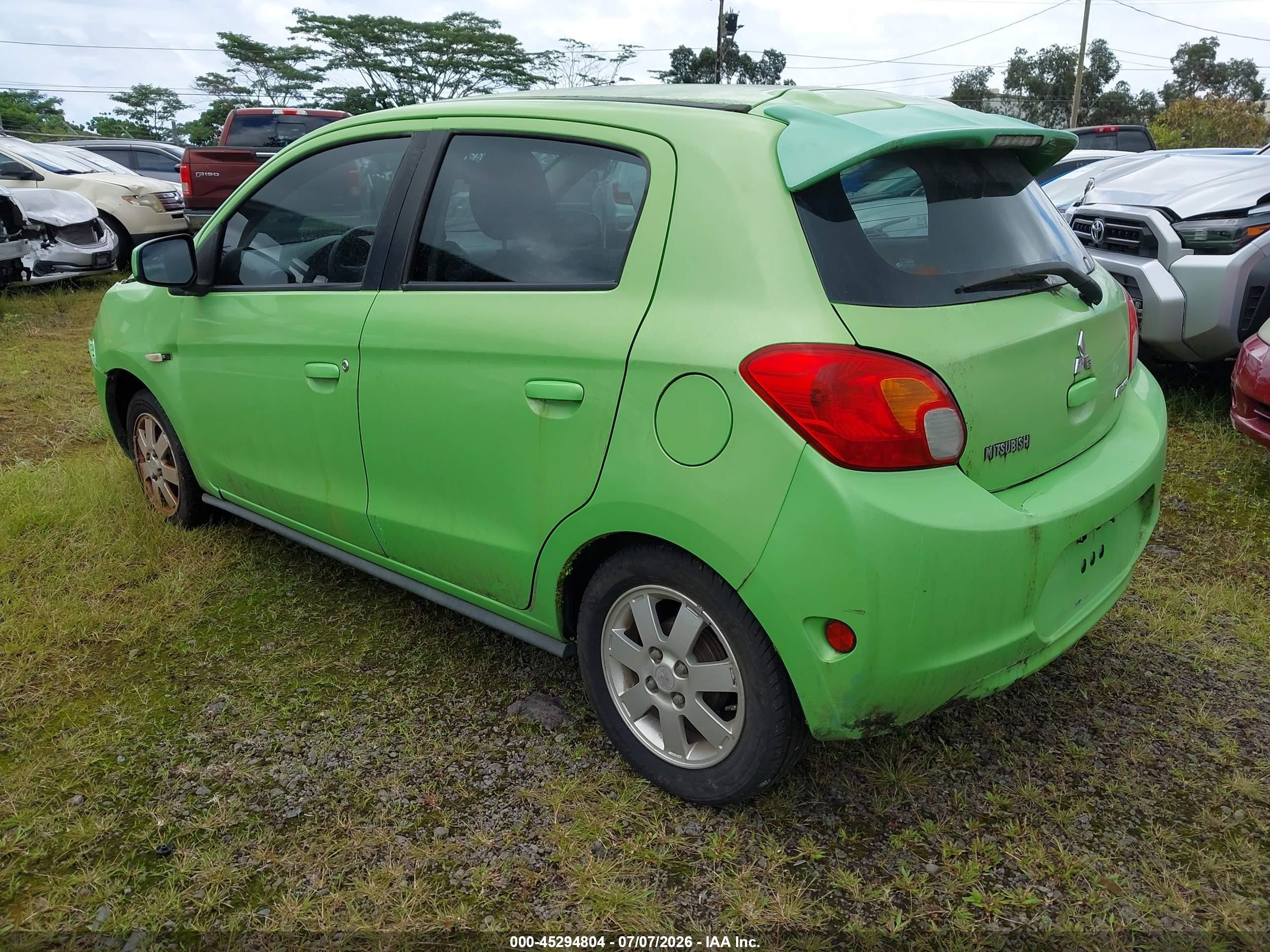 2014 Mitsubishi Mirage De Green vin: ML32A3HJ6EH002948