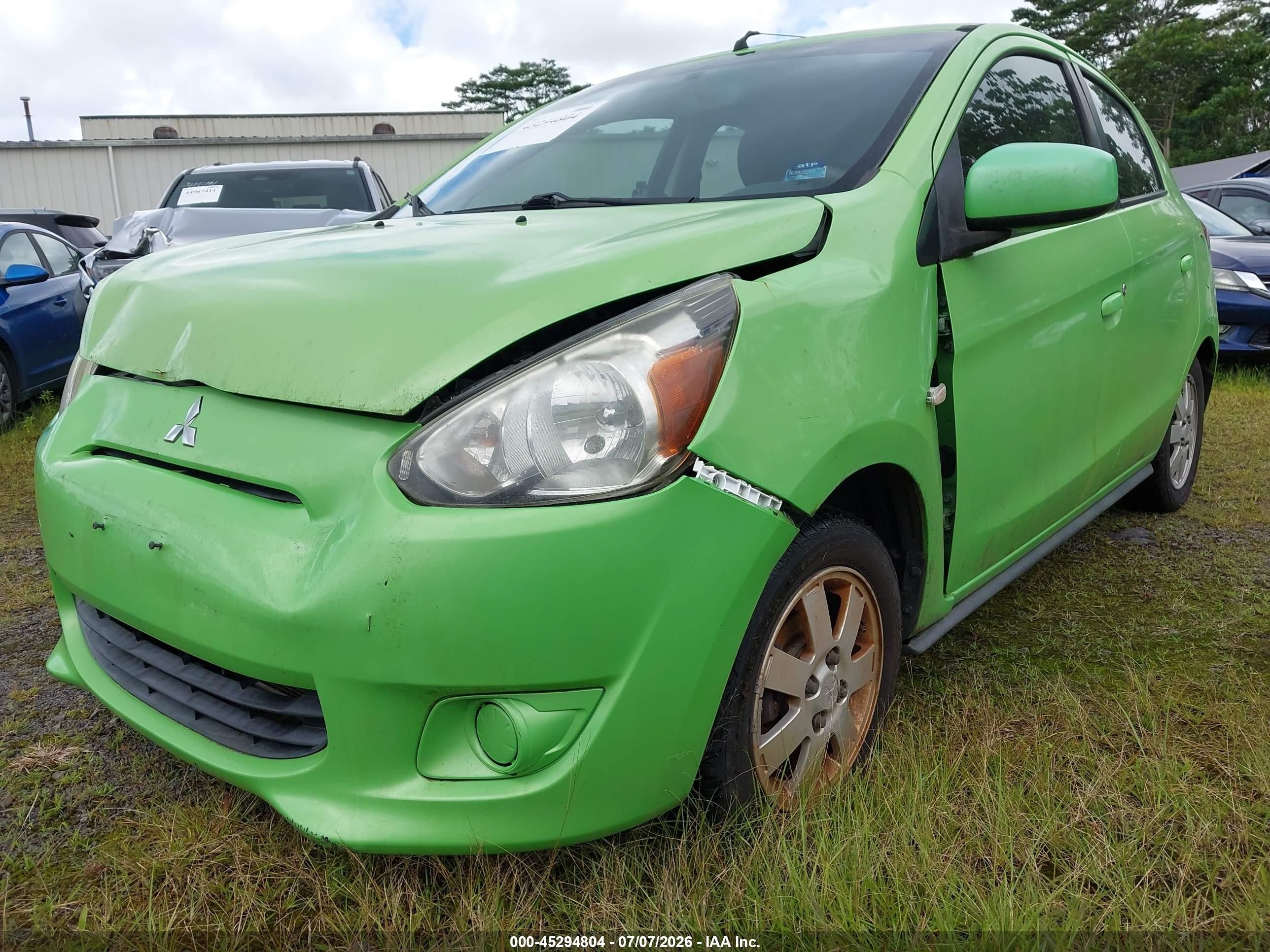 2014 Mitsubishi Mirage De Green vin: ML32A3HJ6EH002948