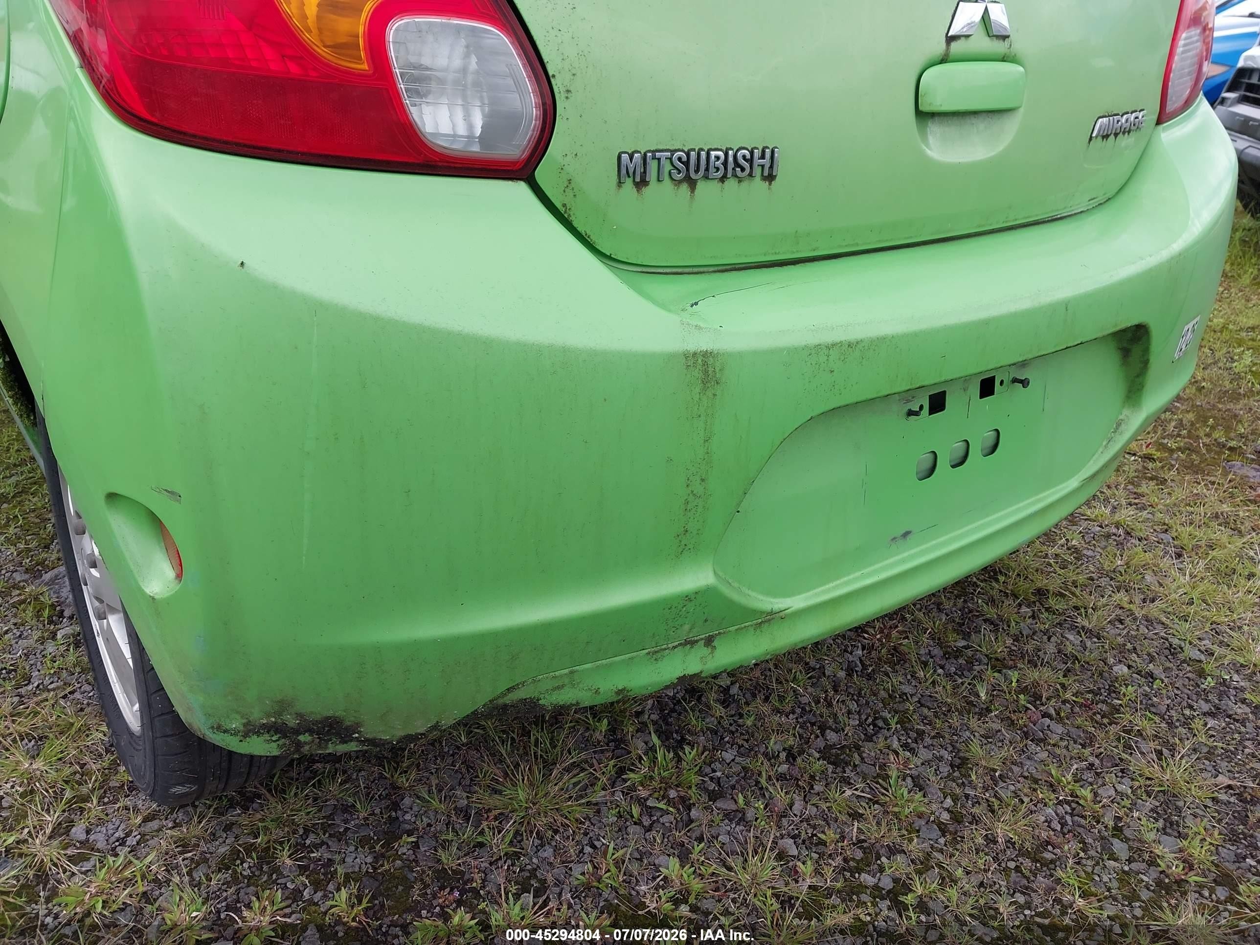2014 Mitsubishi Mirage De Green vin: ML32A3HJ6EH002948