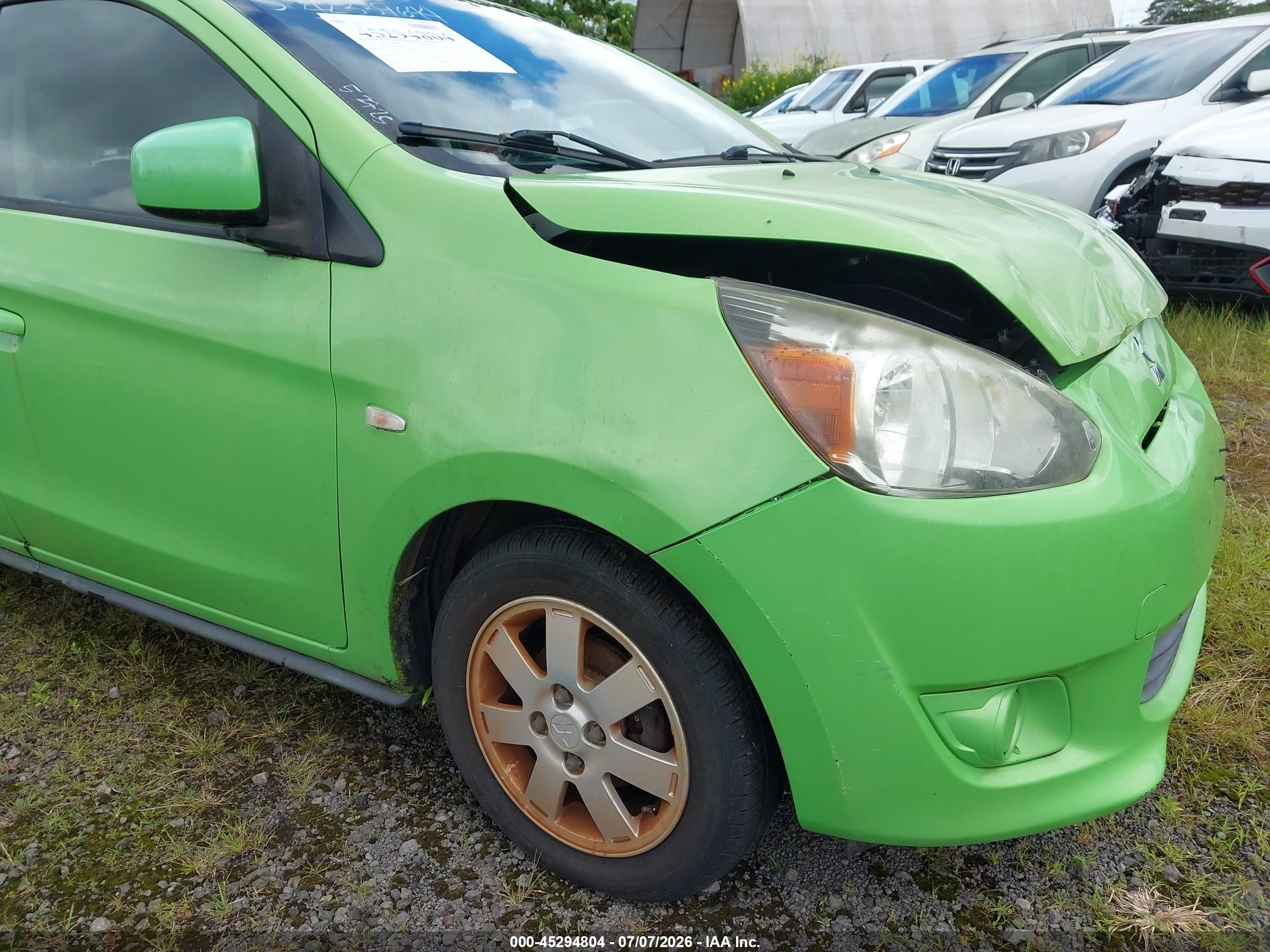 2014 Mitsubishi Mirage De Green vin: ML32A3HJ6EH002948