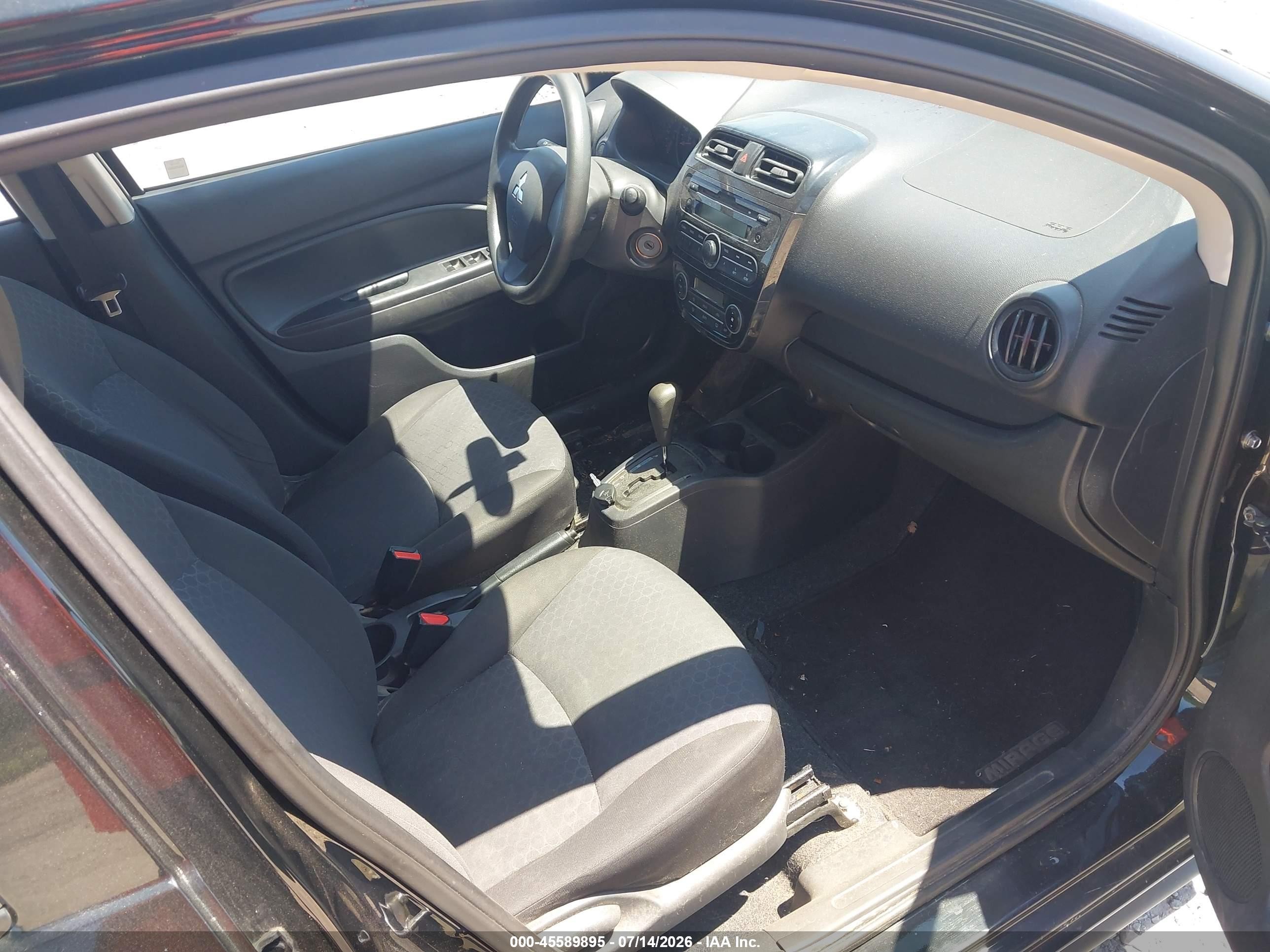 2014 Mitsubishi Mirage De Black vin: ML32A3HJ6EH005980
