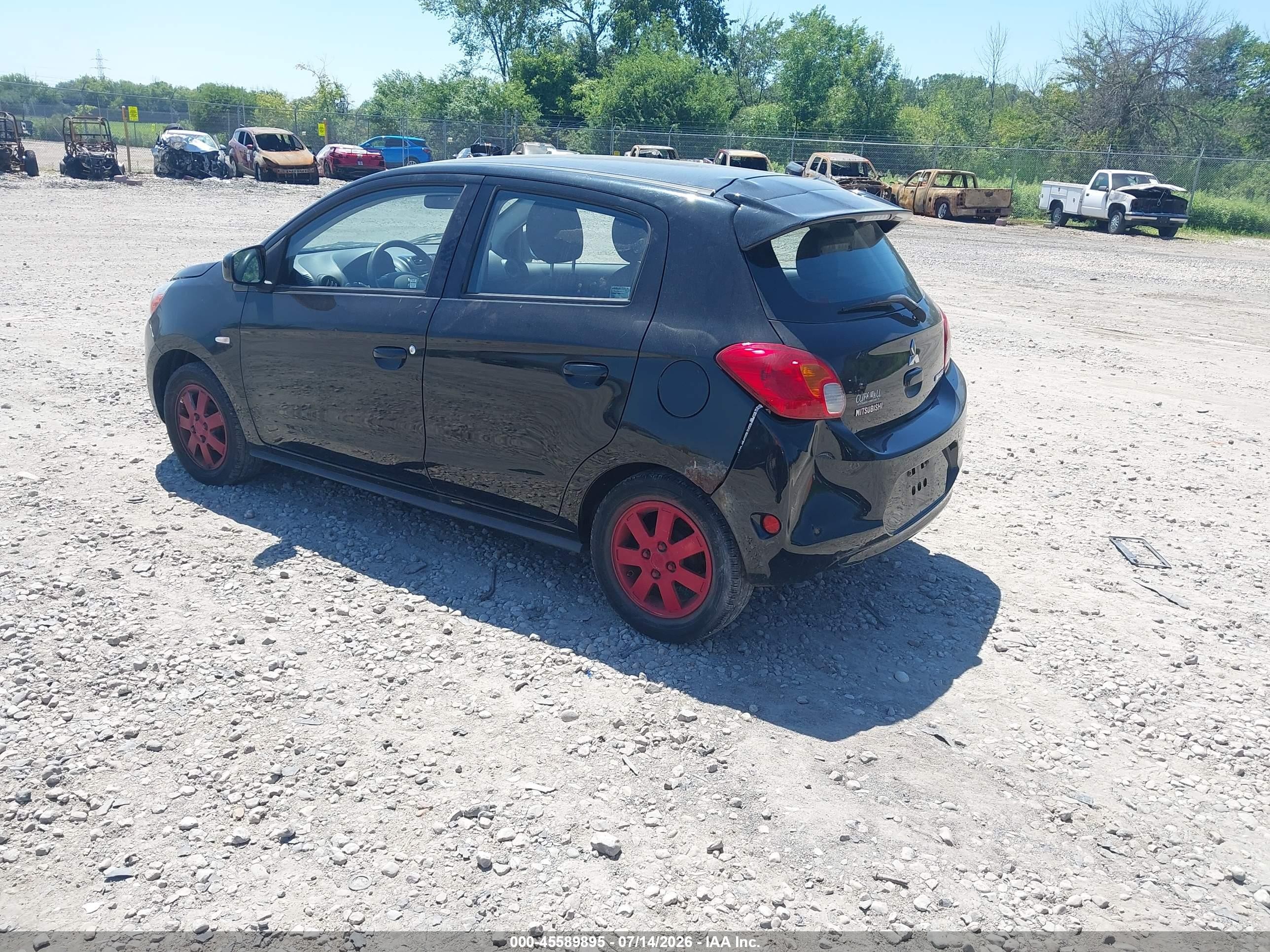 2014 Mitsubishi Mirage De Black vin: ML32A3HJ6EH005980