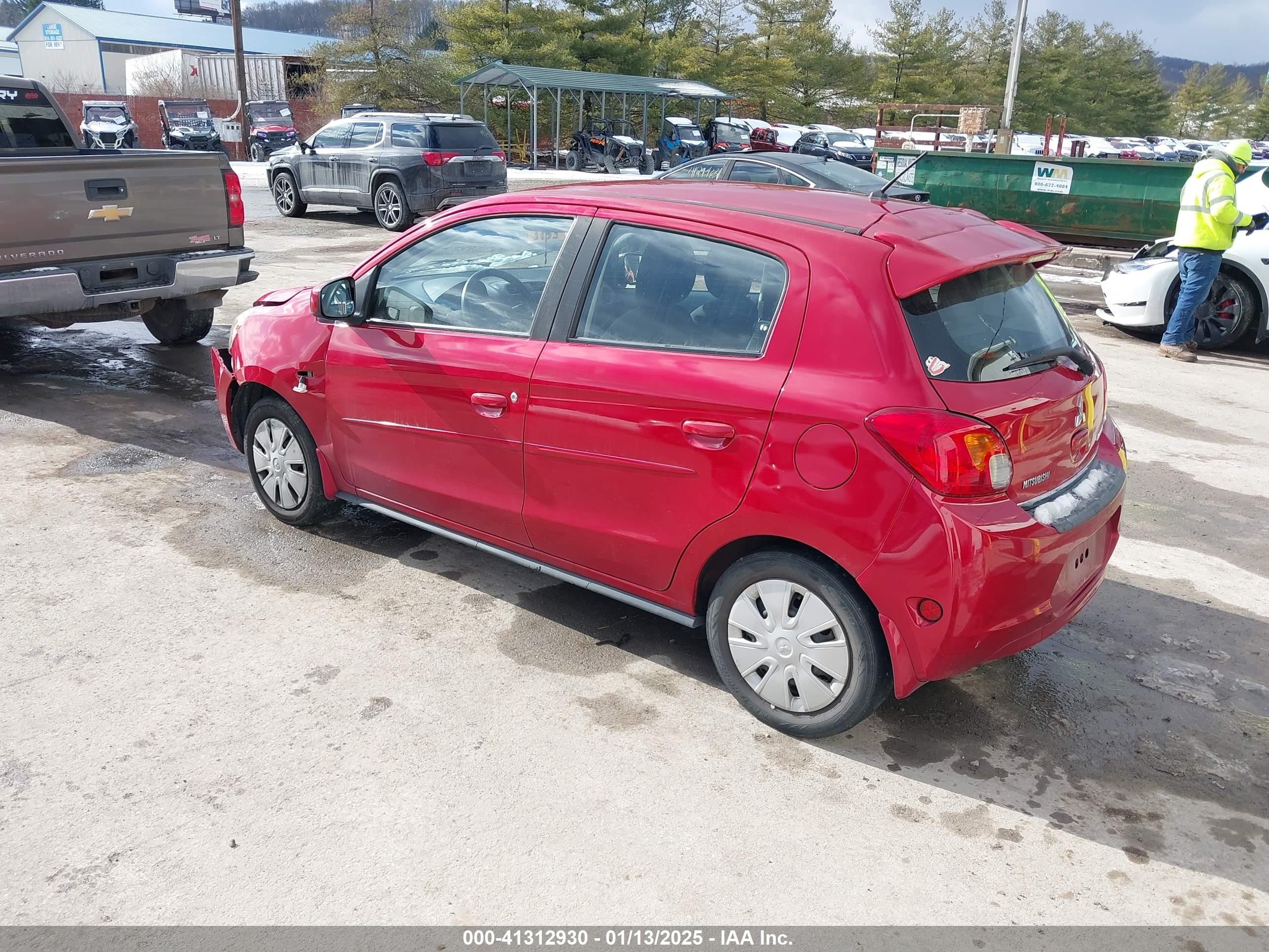2015 Mitsubishi Mirage De/rf Красный vin: ML32A3HJ6FH036972