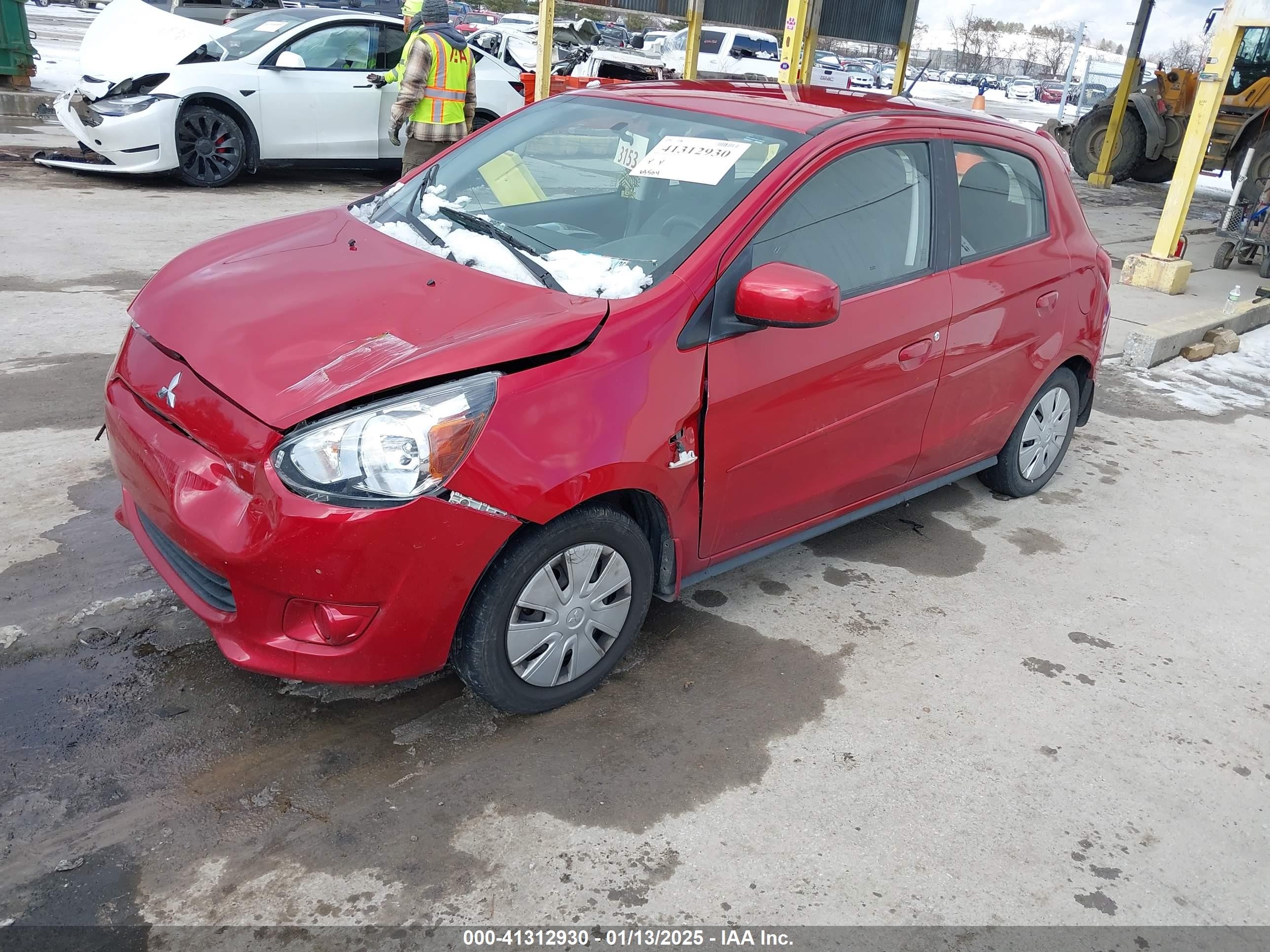 2015 Mitsubishi Mirage De/rf Красный vin: ML32A3HJ6FH036972
