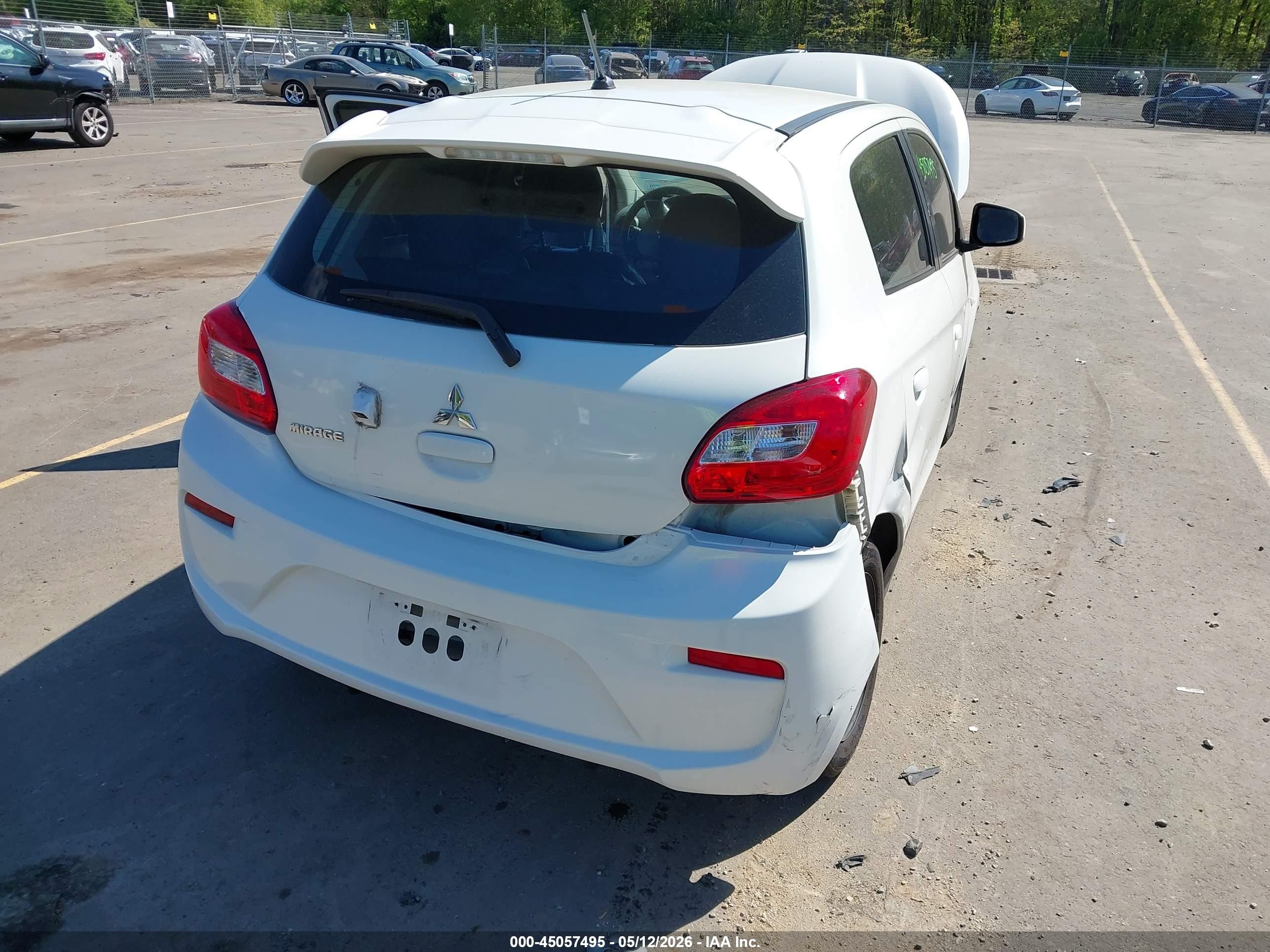 2020 Mitsubishi Mirage Es/se White vin: ML32A3HJ6LH006401