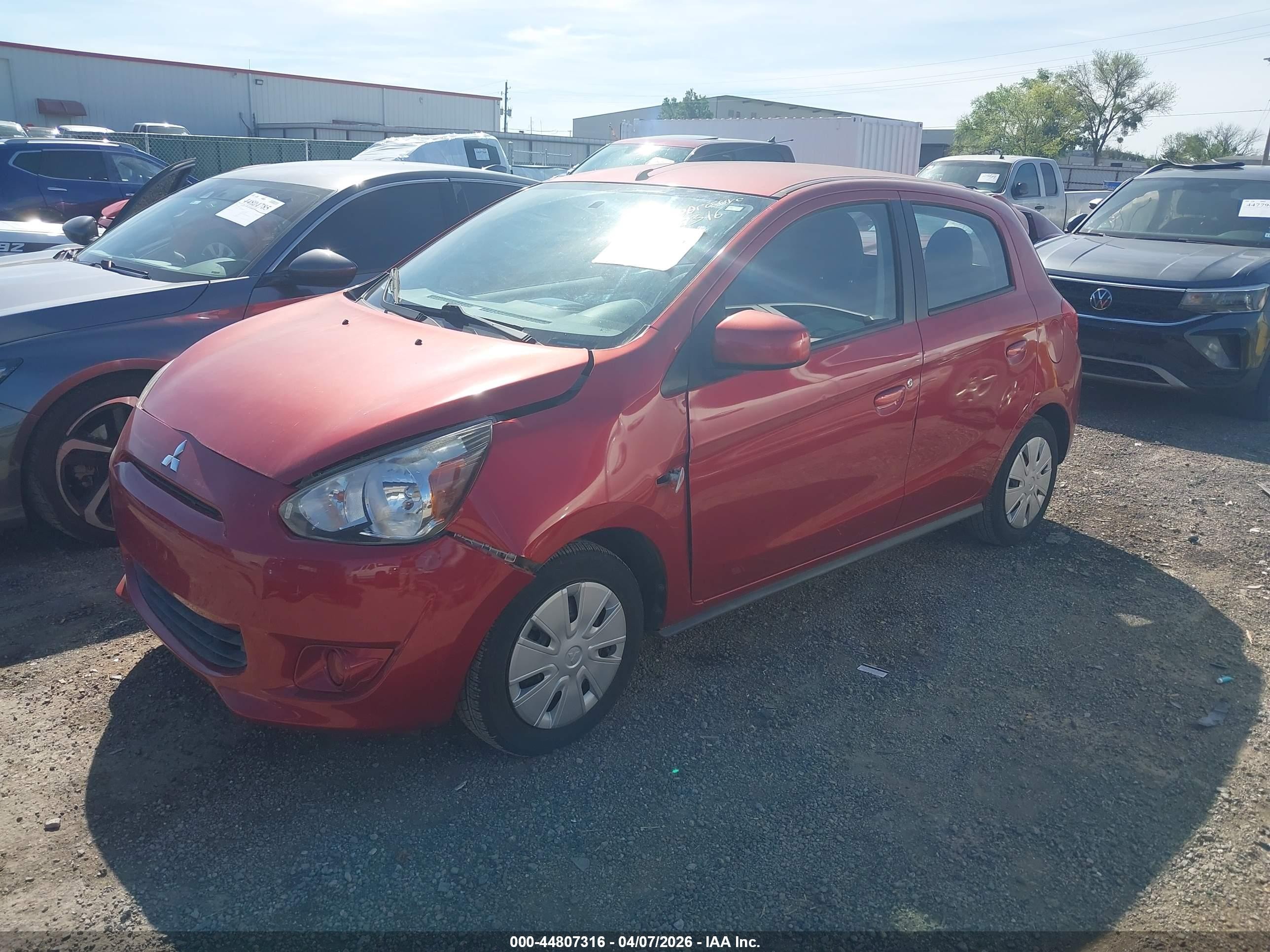 2014 Mitsubishi Mirage De Red vin: ML32A3HJ7EH026062